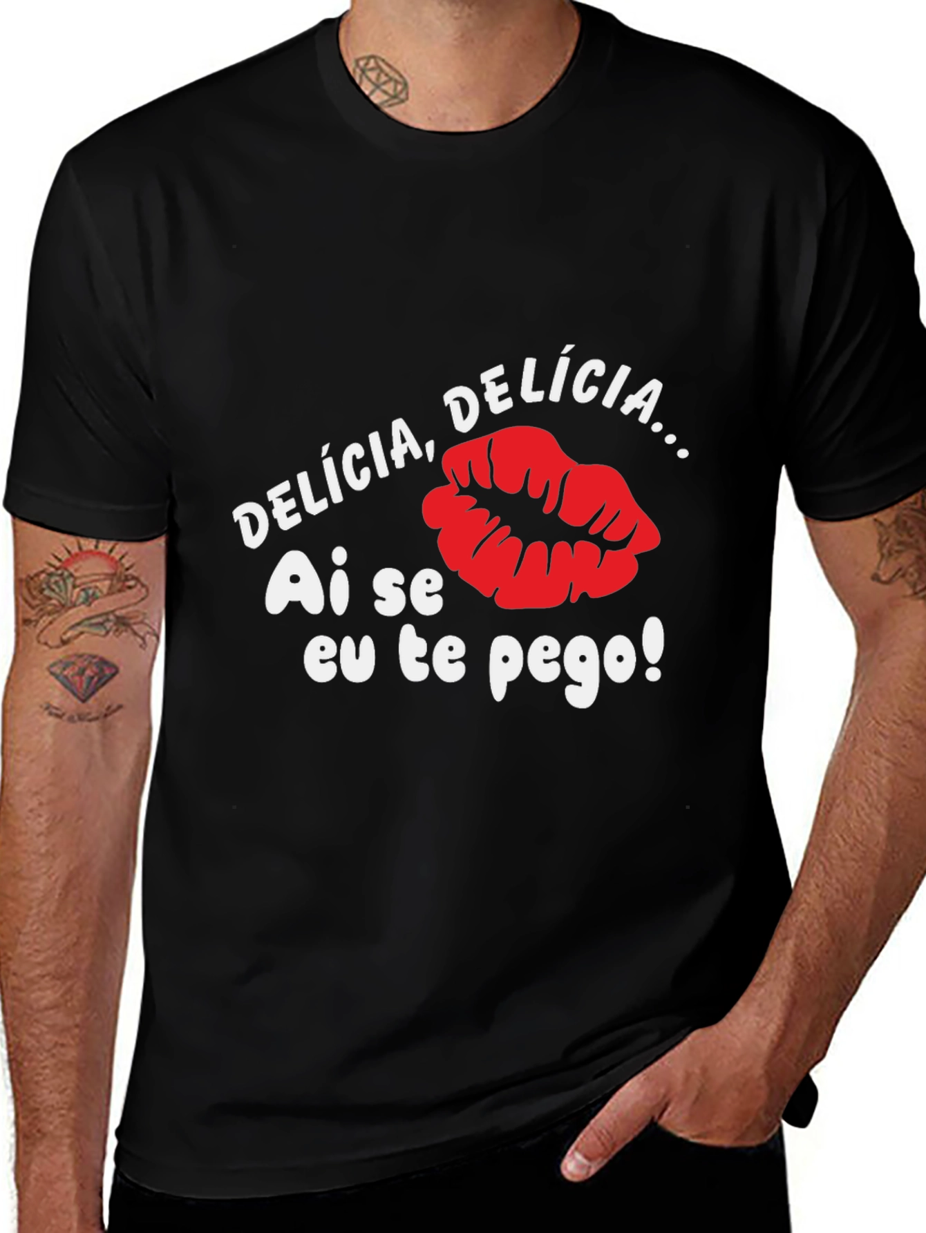 Variant 11 of Delicia Lips Black T-Shirt