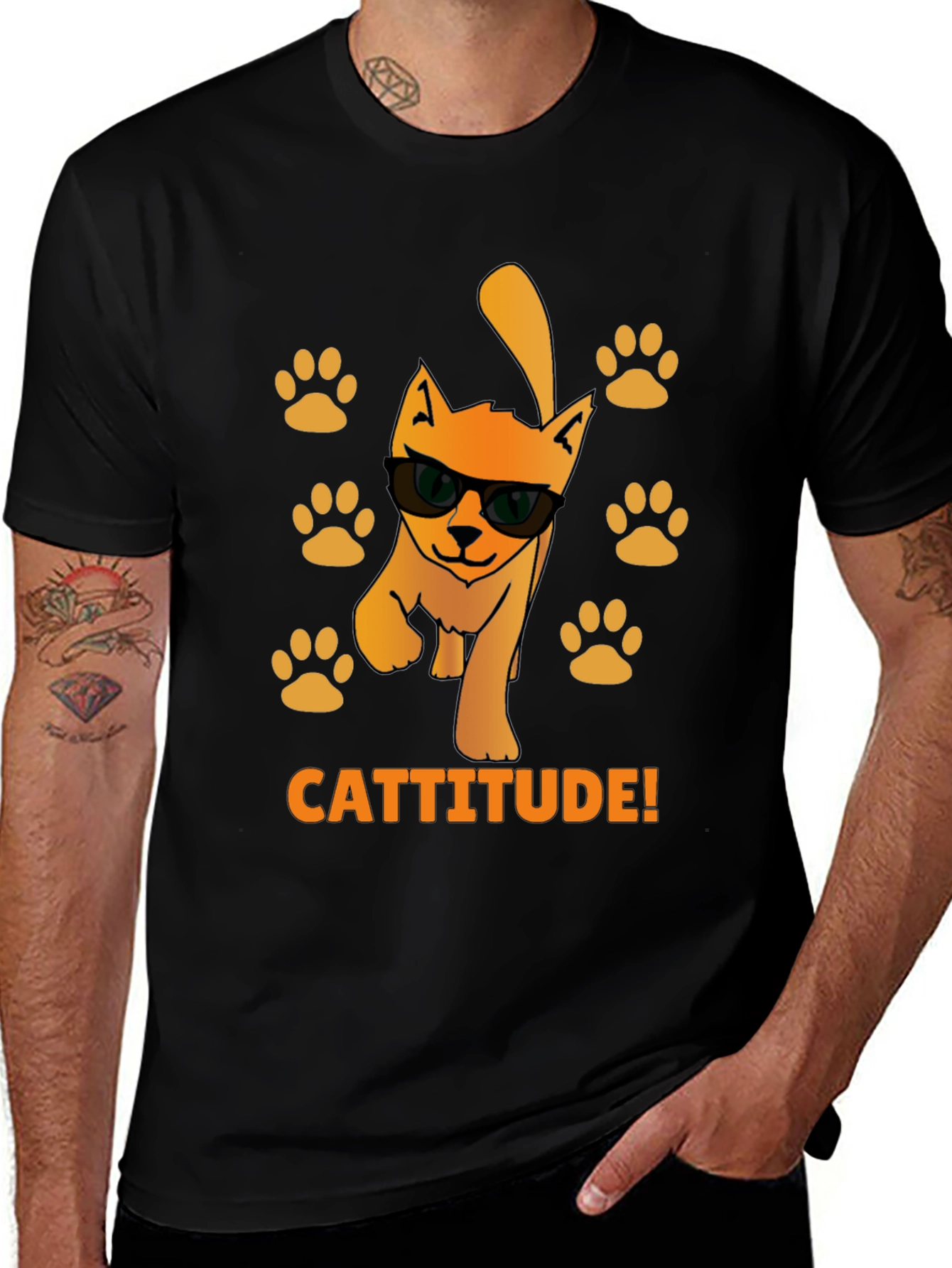 Variant 17 of Cool Cat Attitude T-Shirt