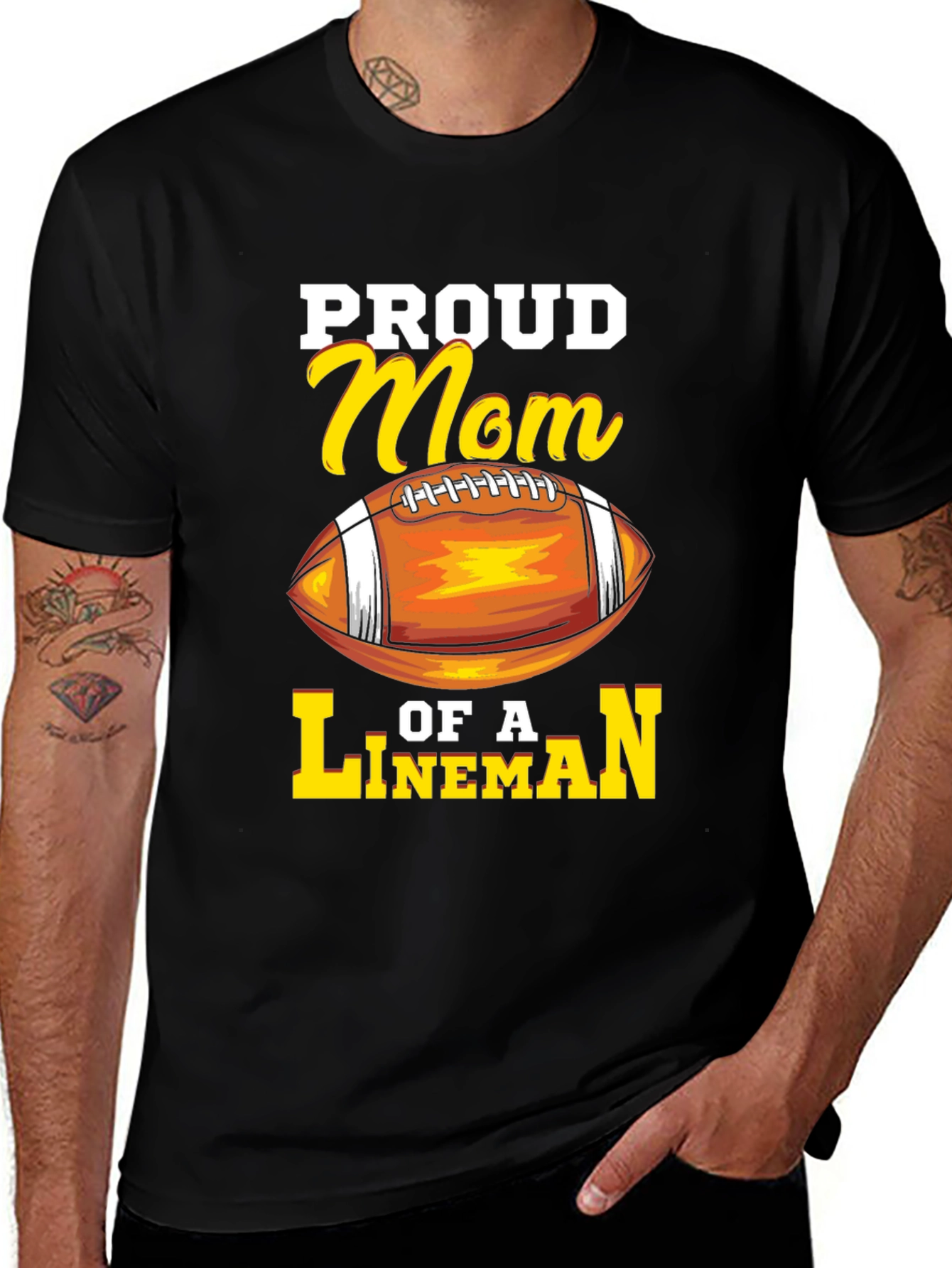 Variant 29 of Proud Mom of a Lineman T-Shirt - Football Tee