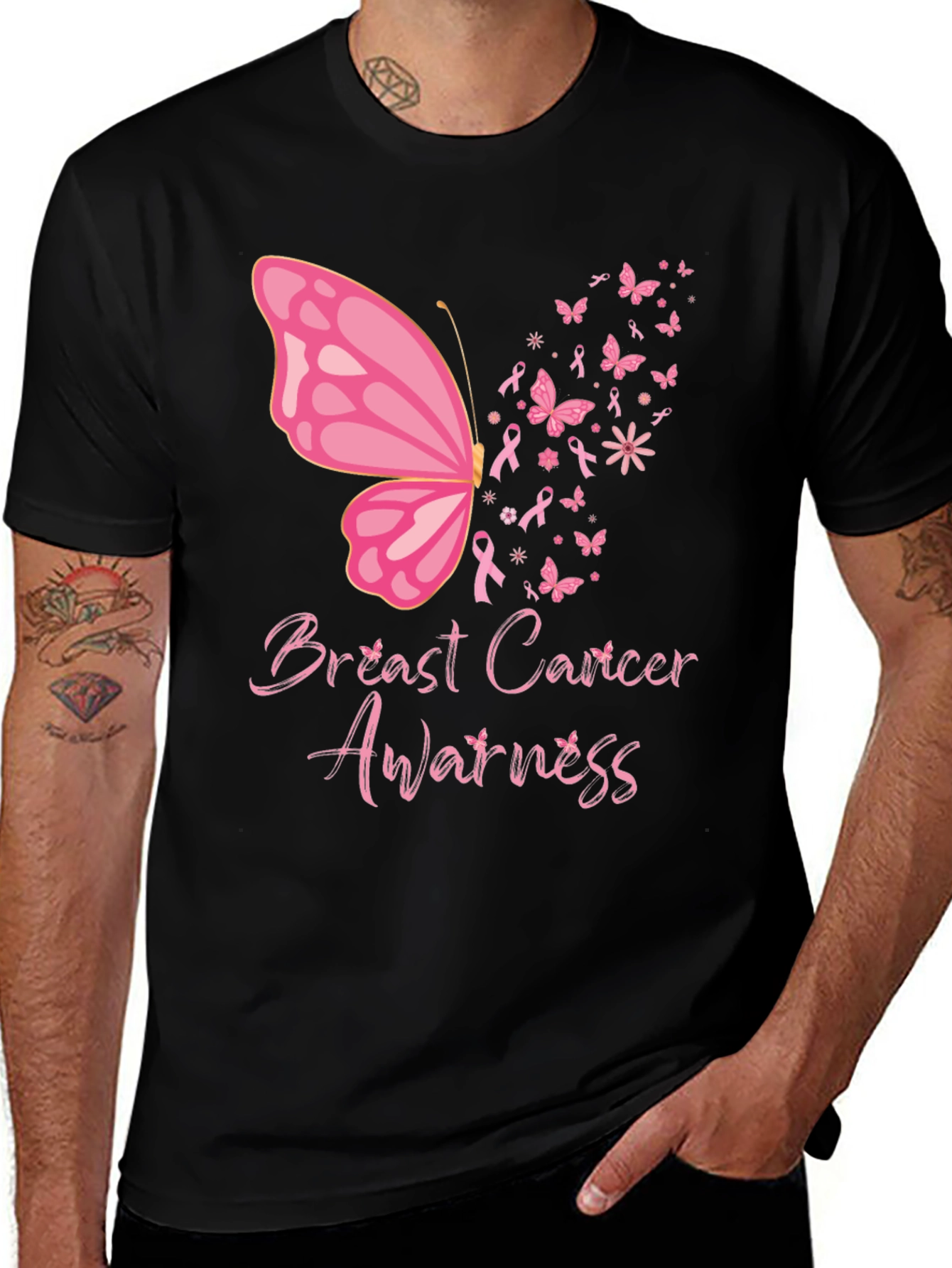 Variant 29 of Breast Cancer Awareness Butterfly Tee
