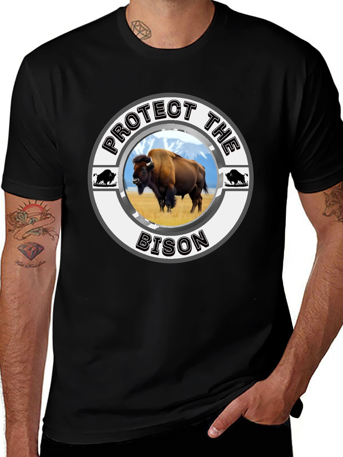 Variant 7 of Protect the Bison Graphic Tee - Unisex