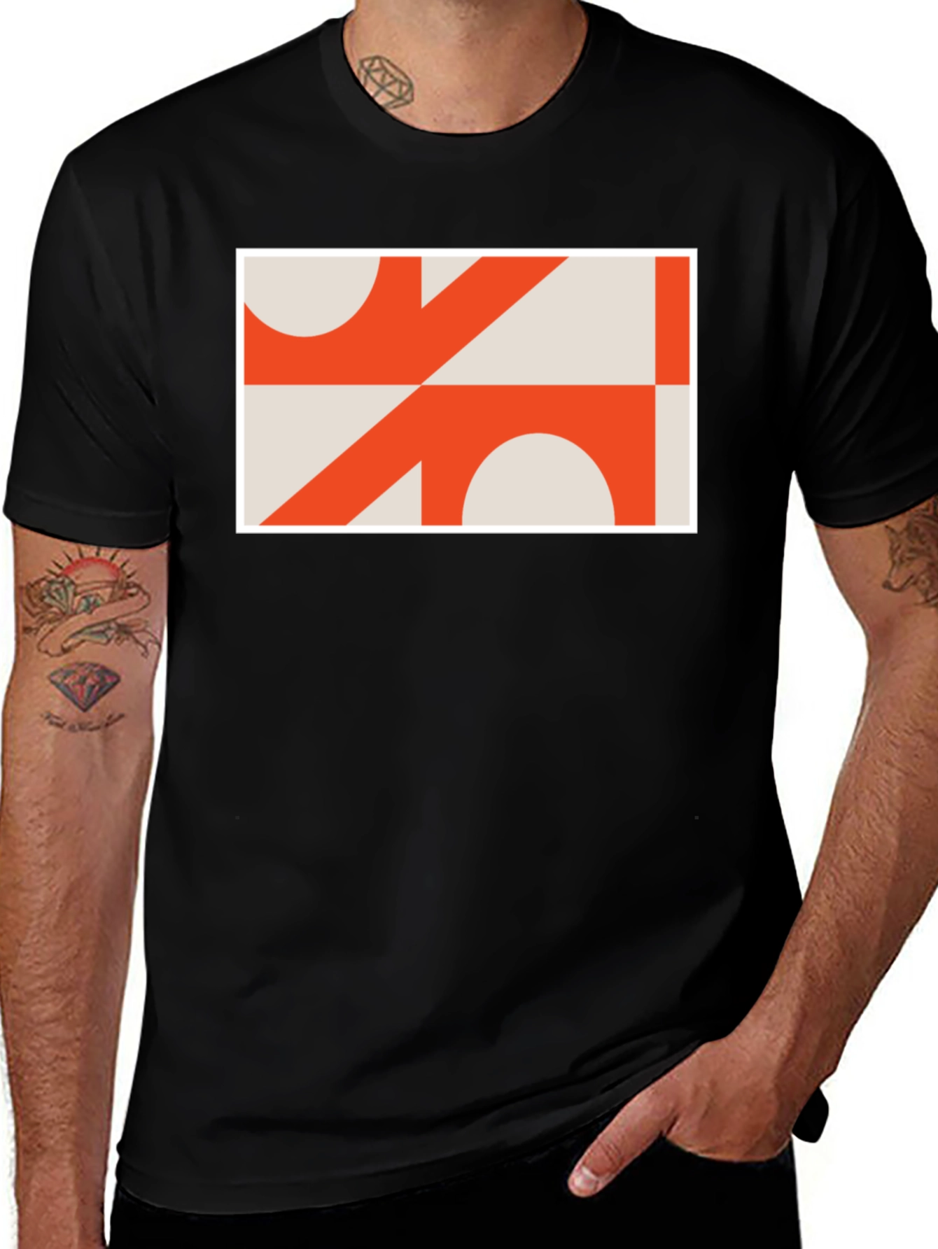 Variant 19 of Abstract Geometric Graphic Tee - Modern Art T-Shirt