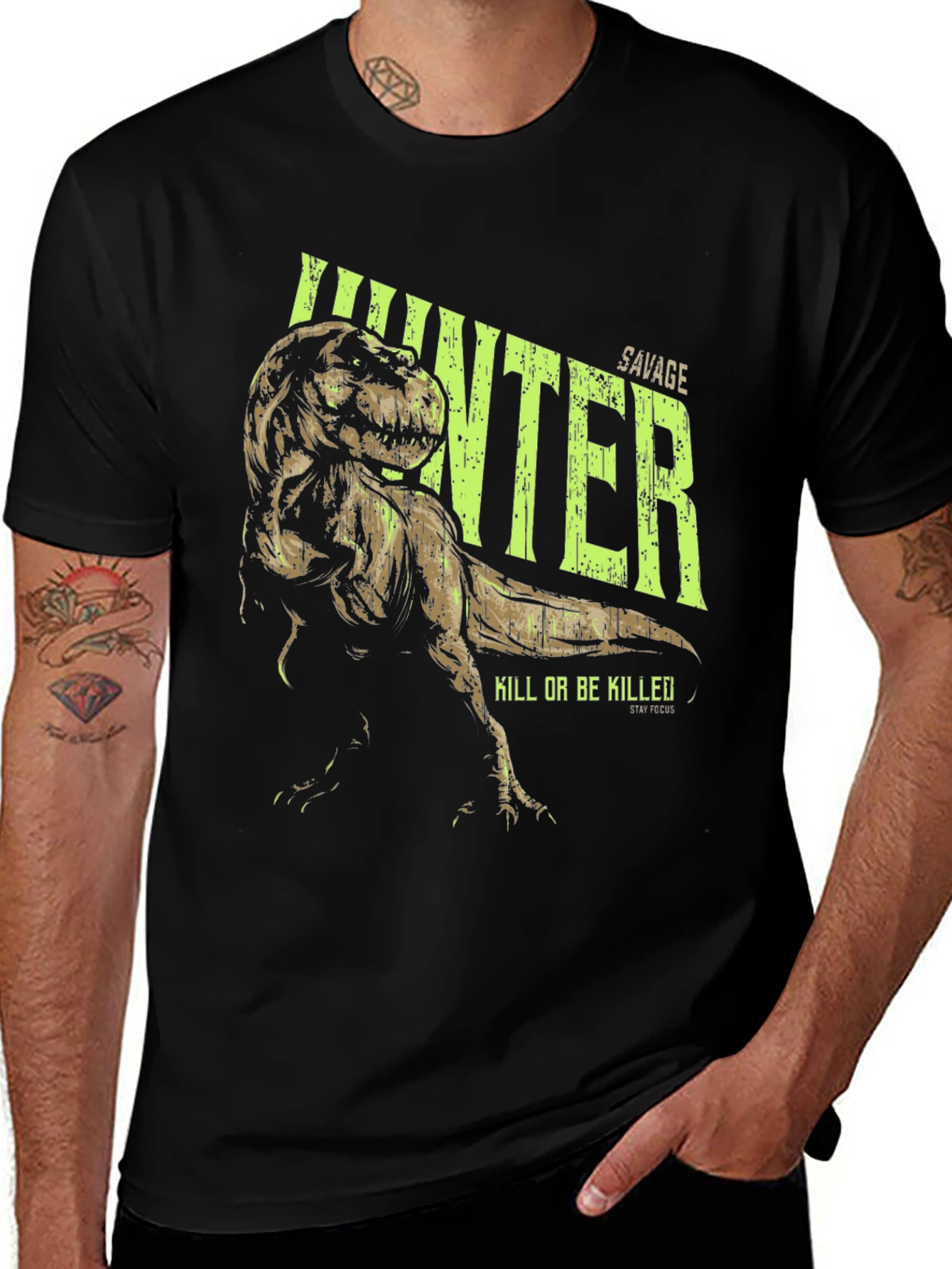 Savage Hunter T-Rex Graphic T-Shirt