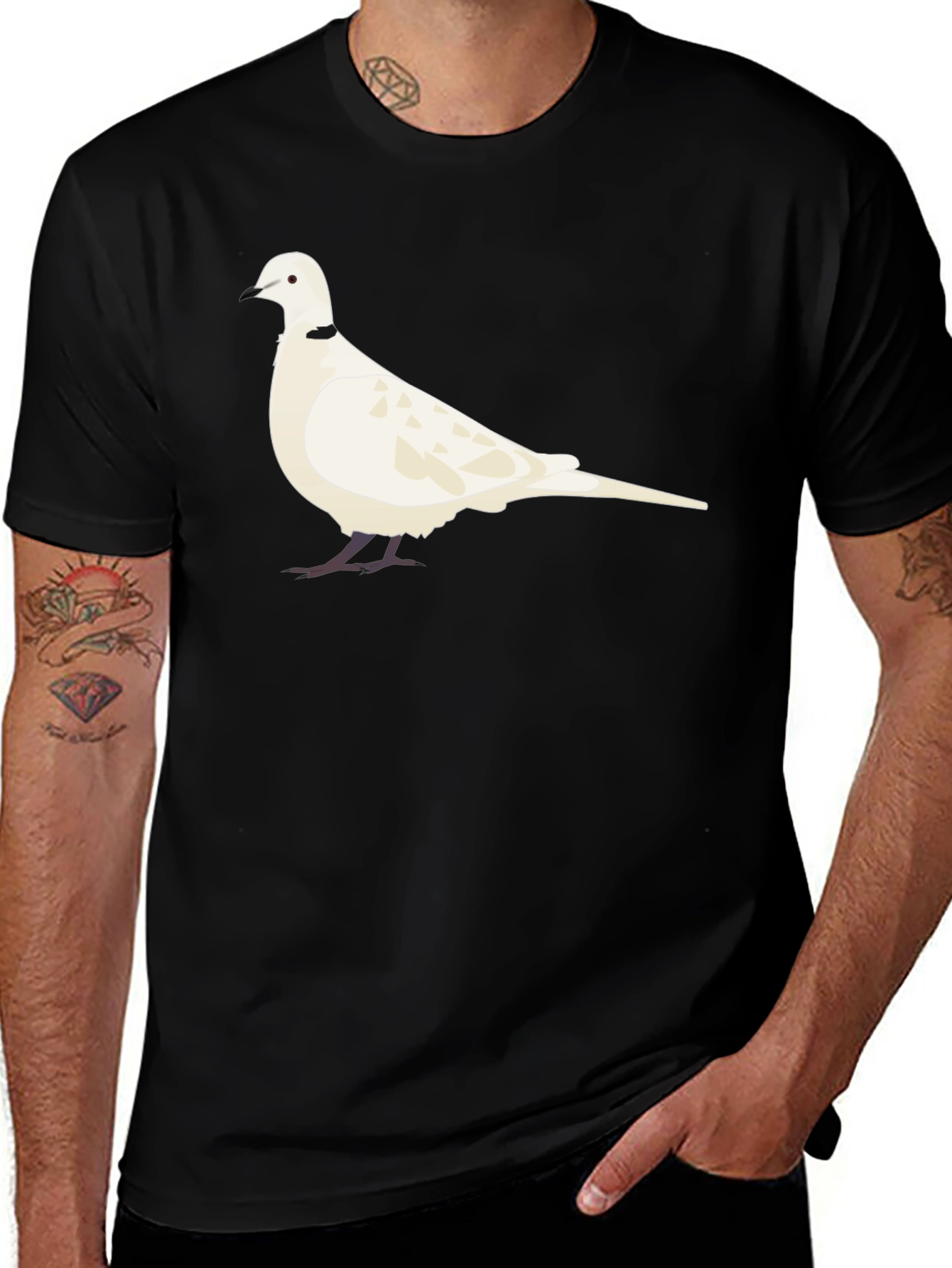 Variant 13 of Dove Graphic Tee - Black Cotton Blend