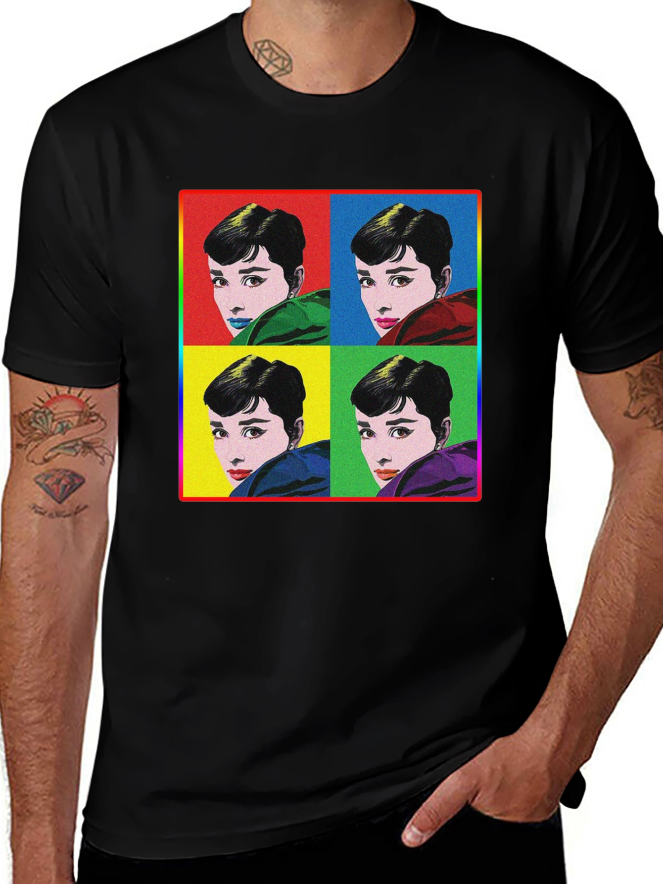 Variant 10 of Audrey Hepburn Pop Art Graphic T-Shirt