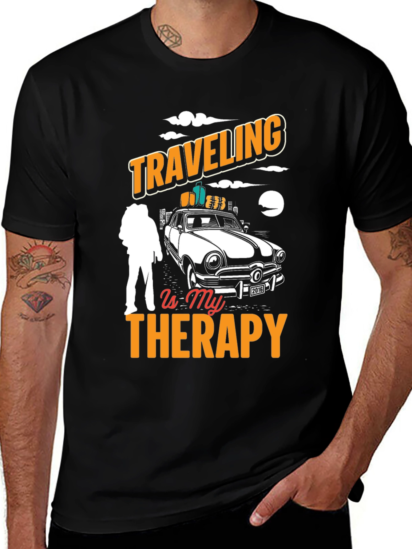 Variant 14 of Traveling Is My Therapy Graphic T-Shirt