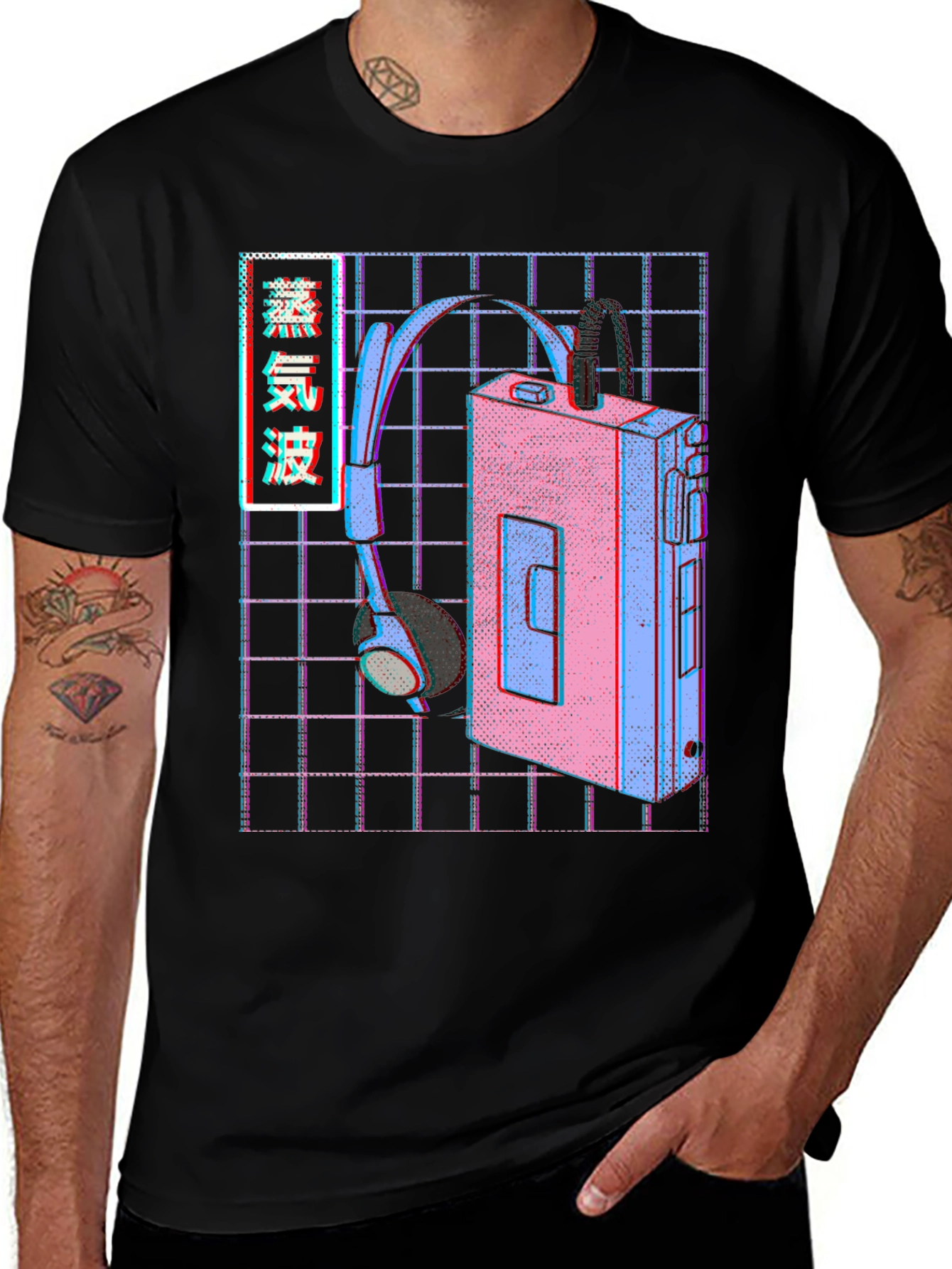 Vaporwave Walkman T-Shirt - Retro Aesthetic