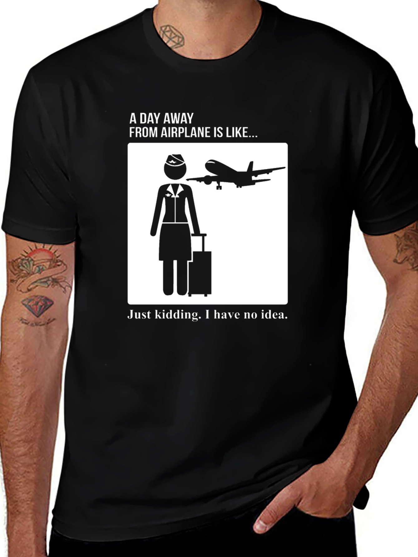 Variant 12 of Airplane Humor T-Shirt: Cabin Crew Graphic Tee