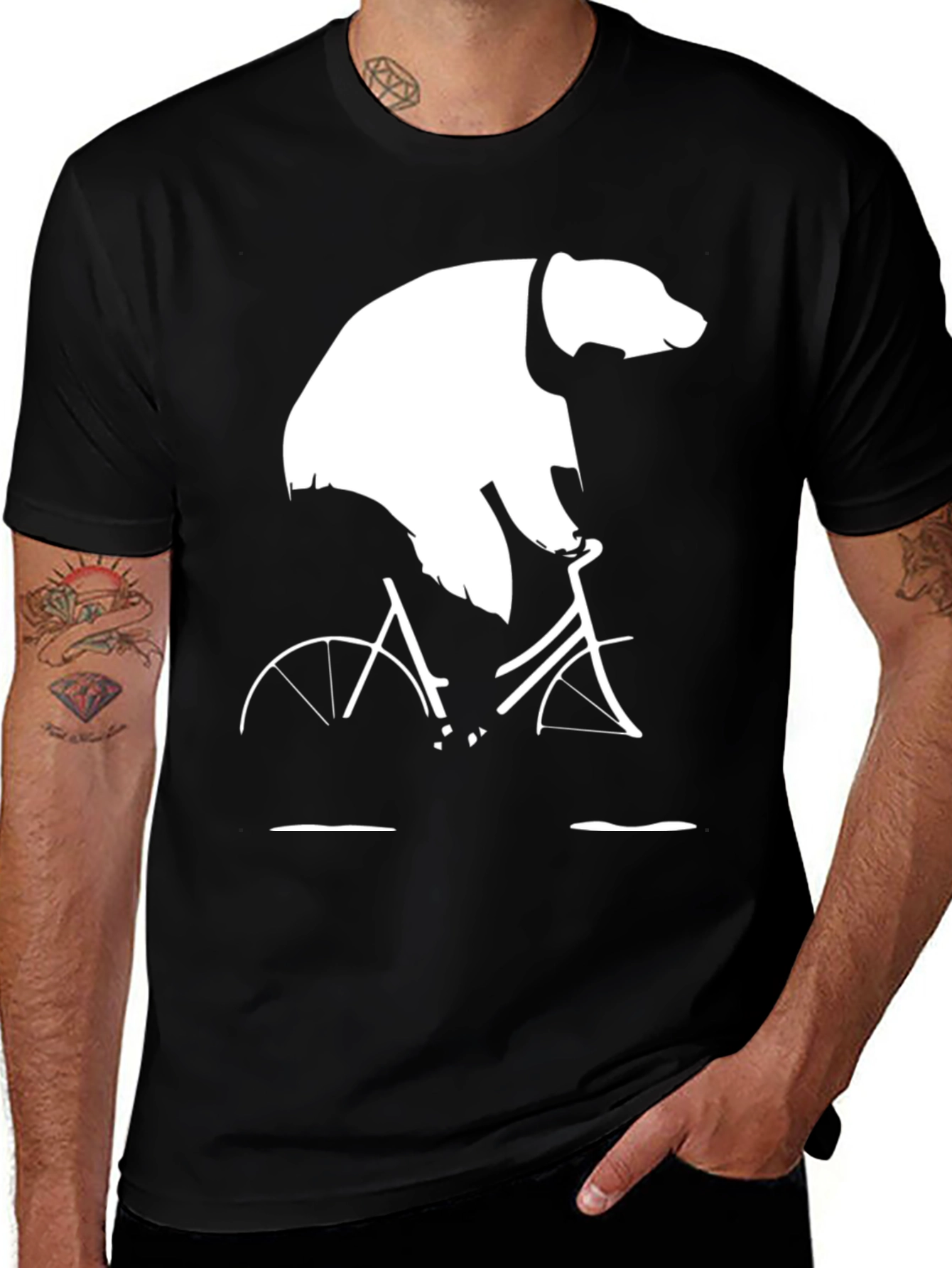 Variant 14 of Bear on Bike Graphic Tee