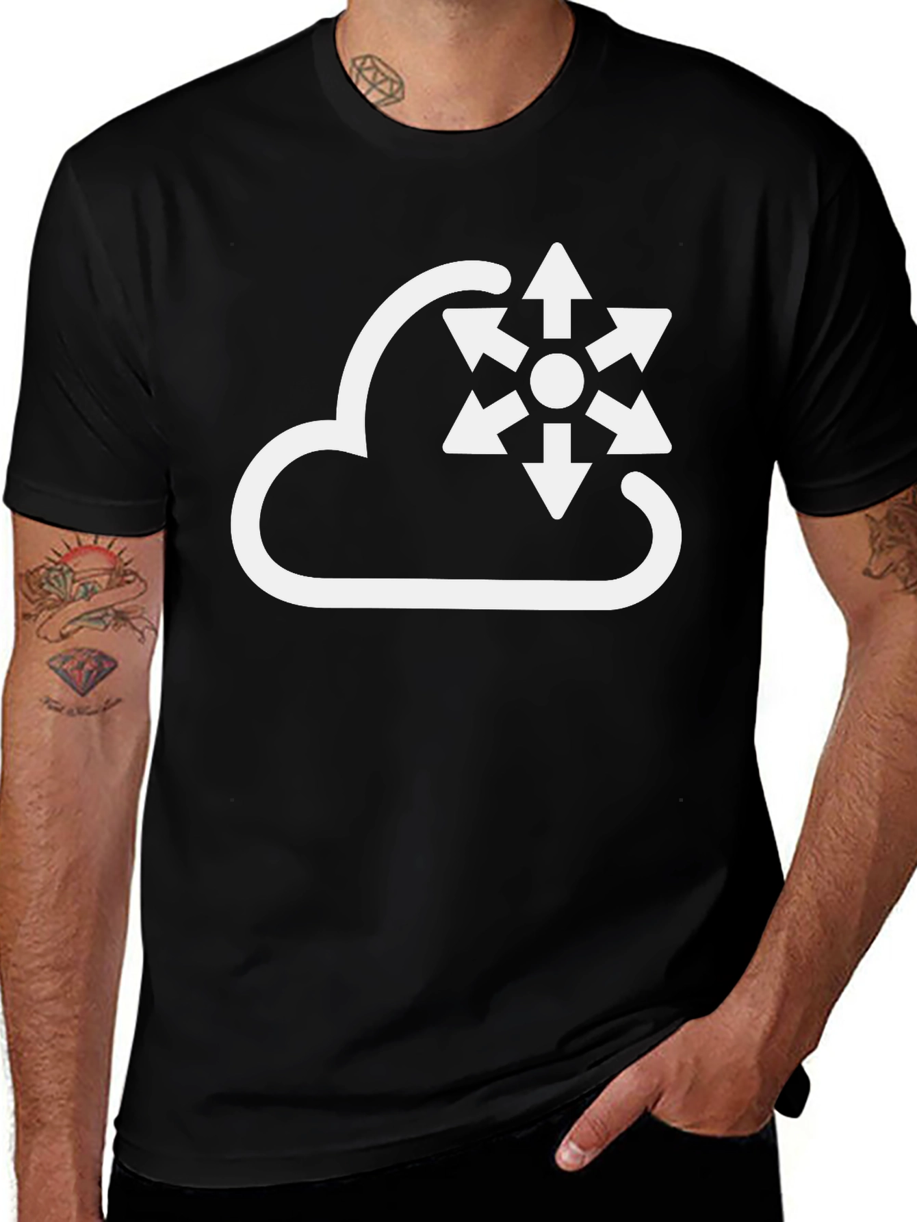 Variant 20 of Cloud Data Flow Black T-Shirt