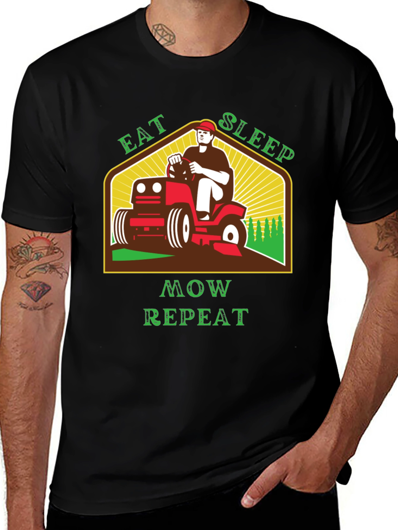 Variant 23 of Eat Sleep Mow Repeat T-Shirt