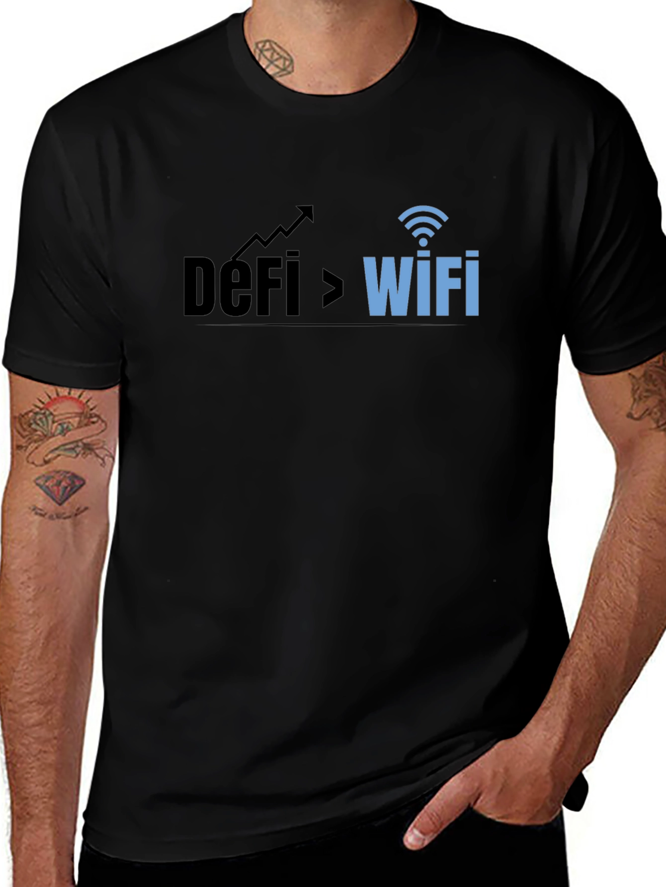 DeFi > WiFi Graphic Tee - Crypto Investor T-Shirt