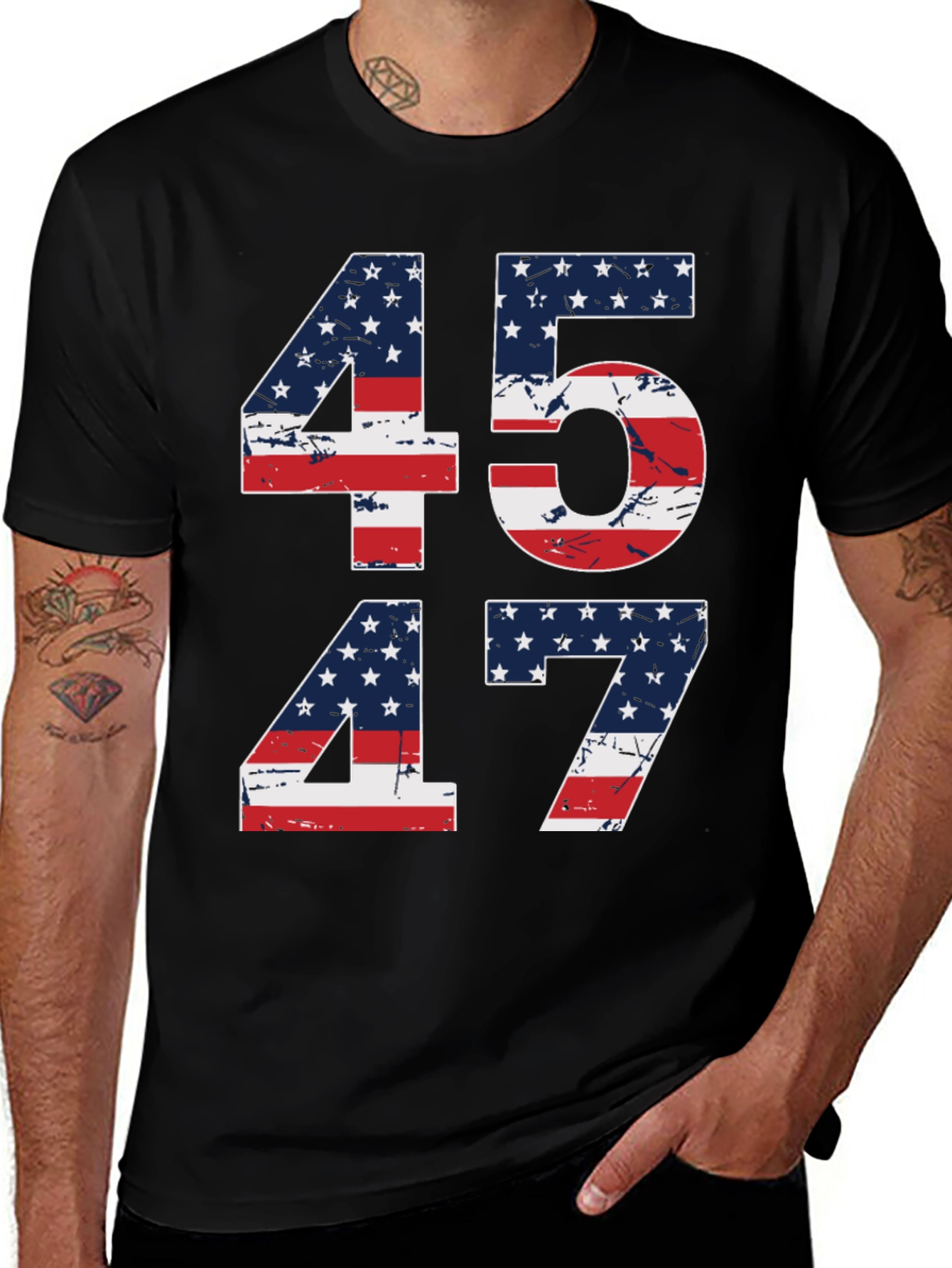 Variant 21 of 45 47 Patriotic Graphic Tee