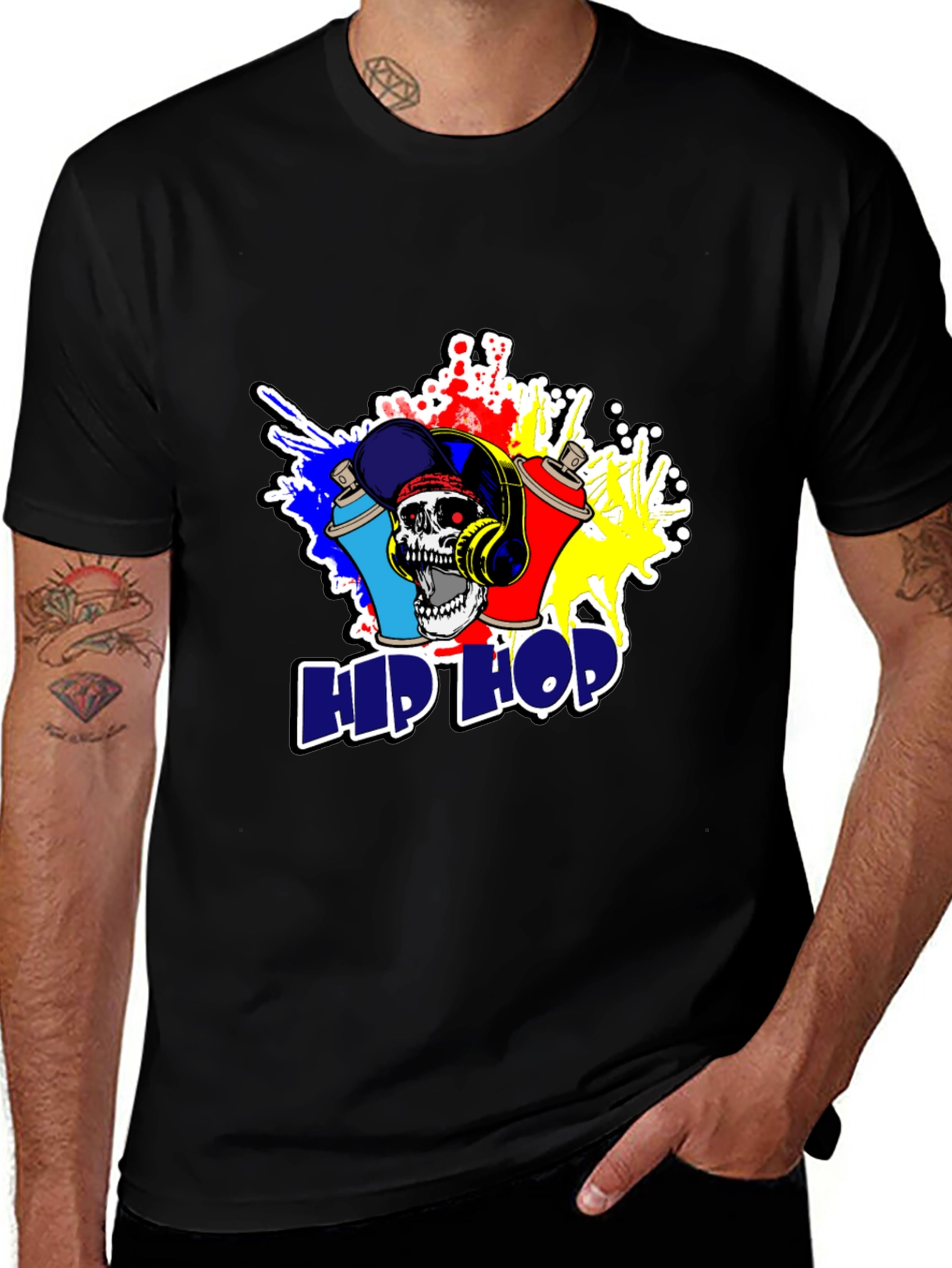 Variant 26 of Hip Hop Skull Graphic T-Shirt