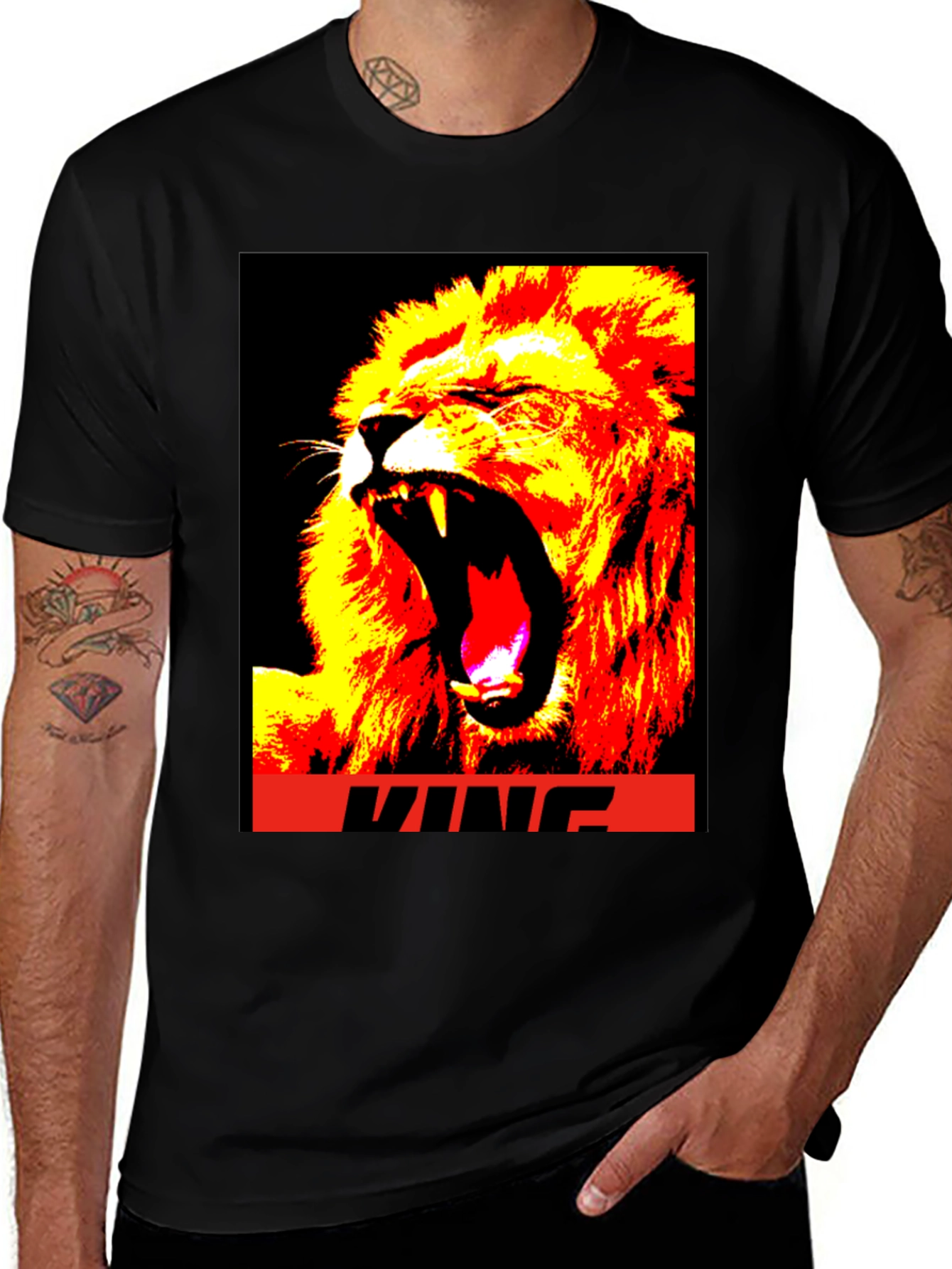 Variant 19 of Lion King Graphic T-Shirt - Black