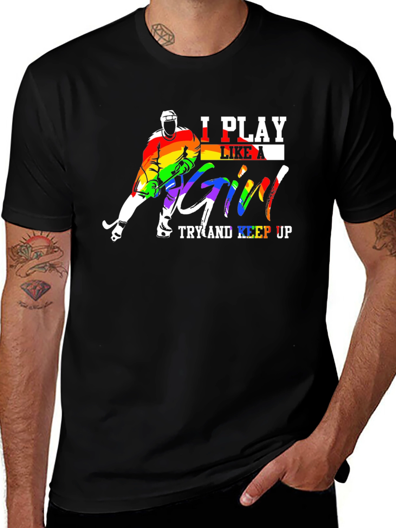 Variant 9 of I Play Like a Girl Hockey T-Shirt