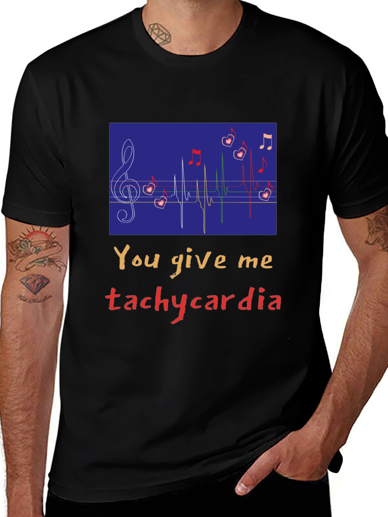 Variant 15 of You Give Me Tachycardia Graphic Tee - Unisex
