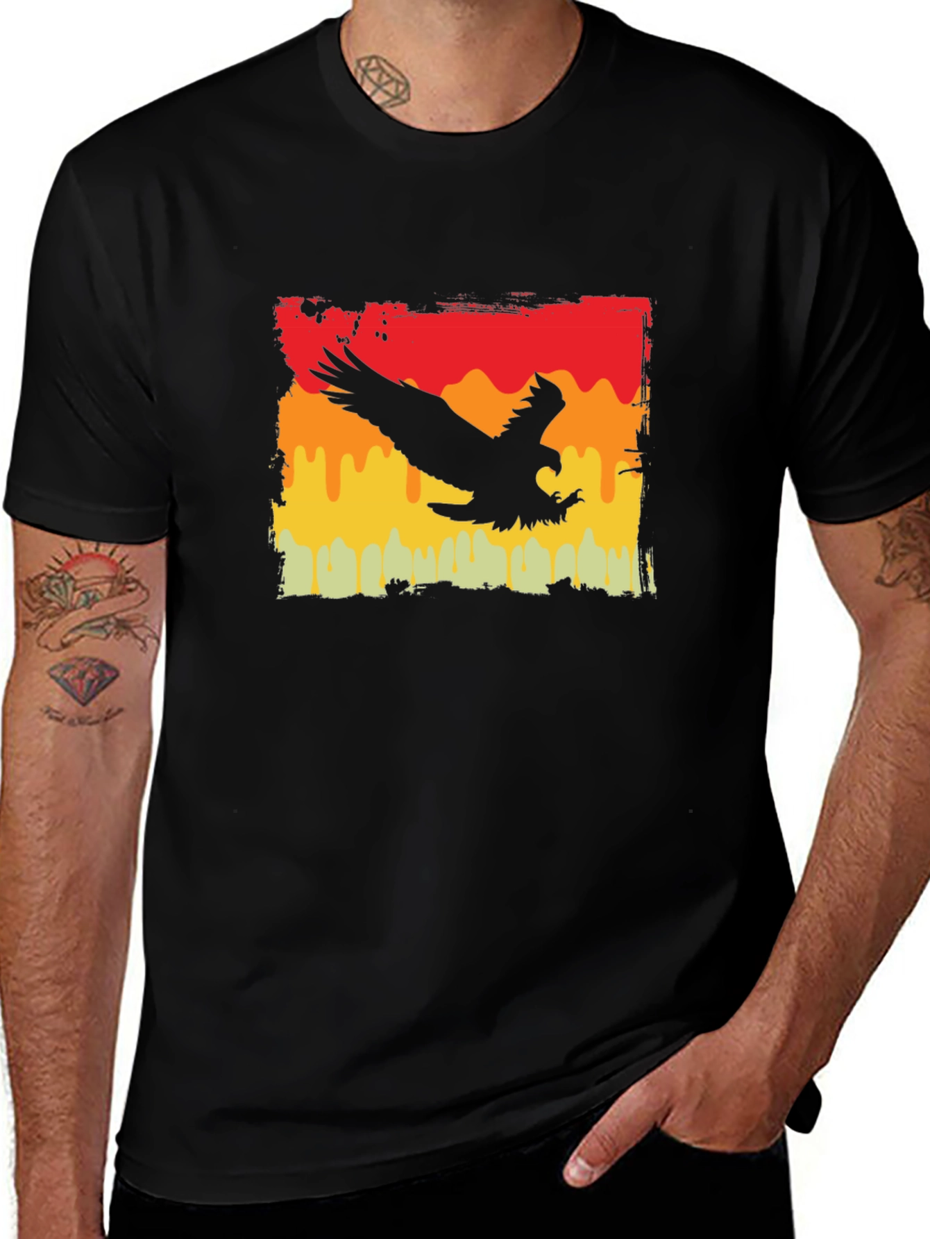 Variant 3 of Vintage Eagle Graphic Tee - Black T-Shirt