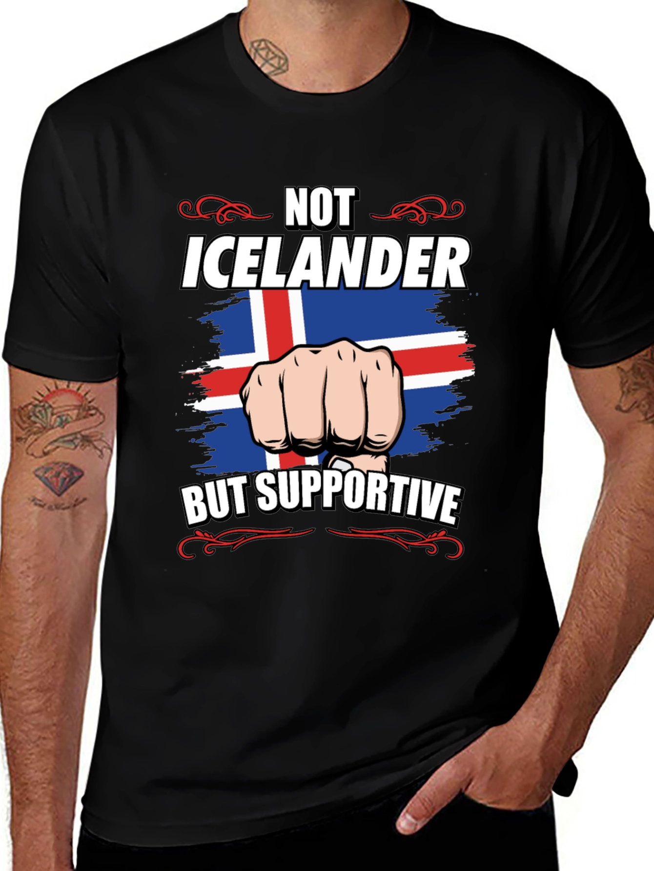 Iceland Supporter Graphic Tee - Not Icelandic But Supportive