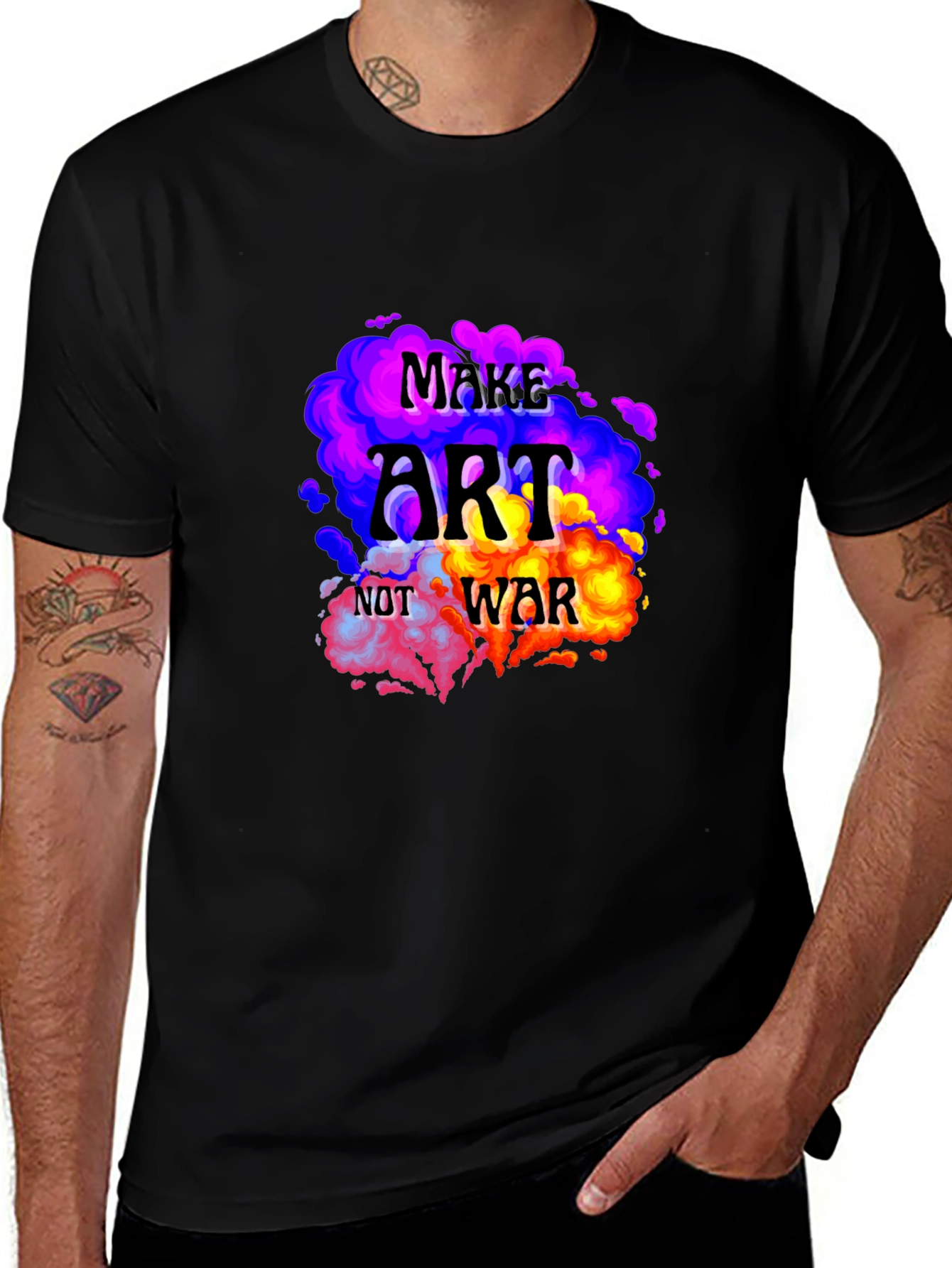 Variant 28 of Make Art Not War Graphic T-Shirt