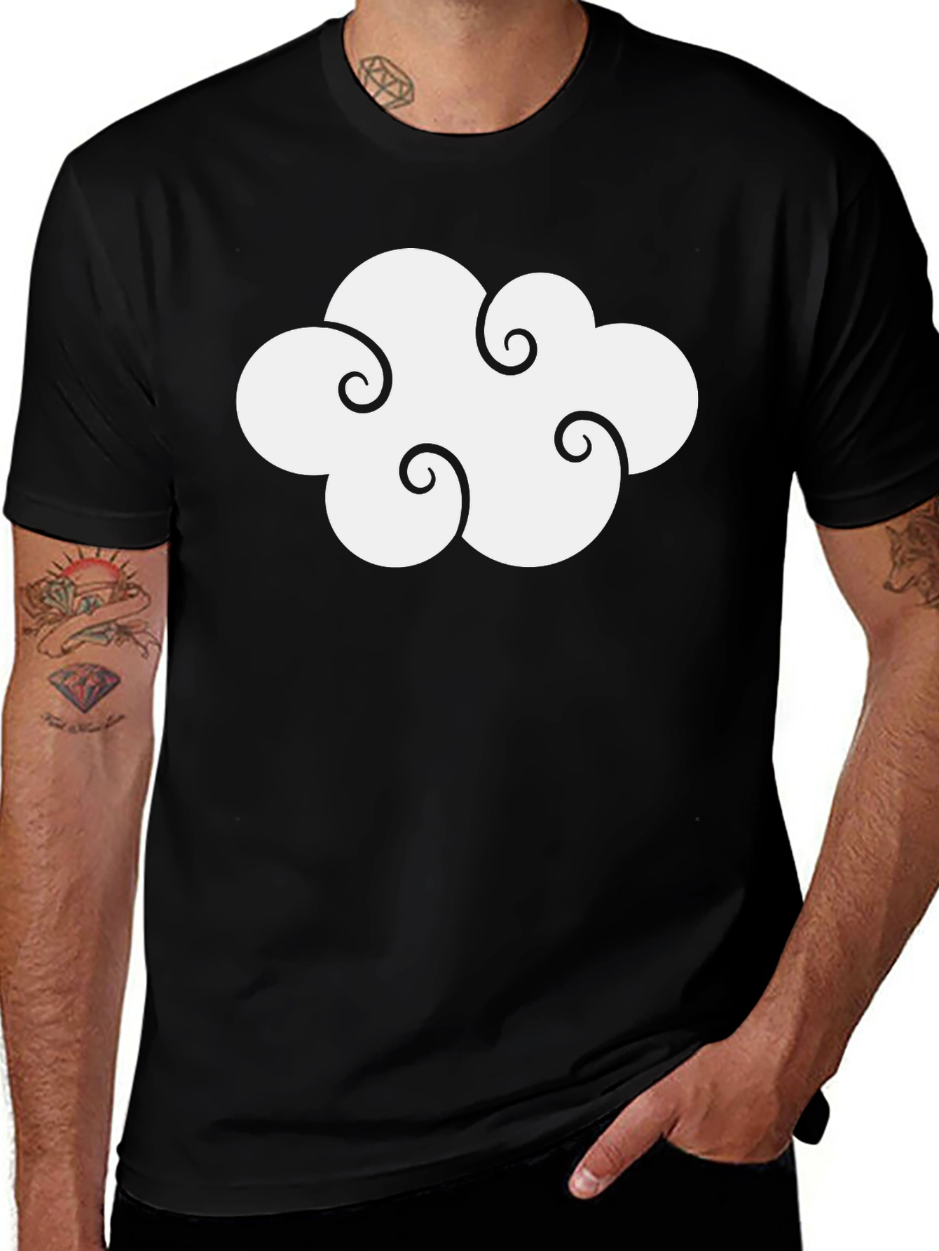 Black Akatsuki Cloud T-Shirt - Anime Inspired Black Tee main image
