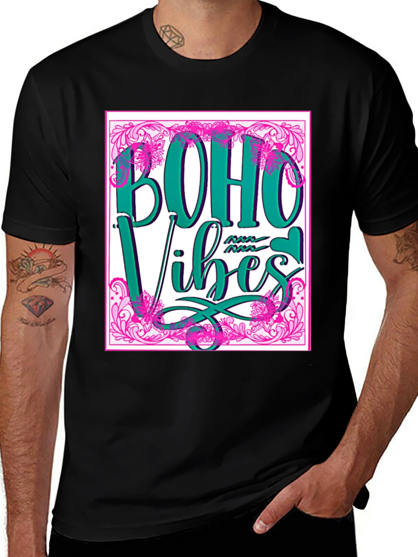 Boho Vibes T-Shirt - Trendy Graphic Tee