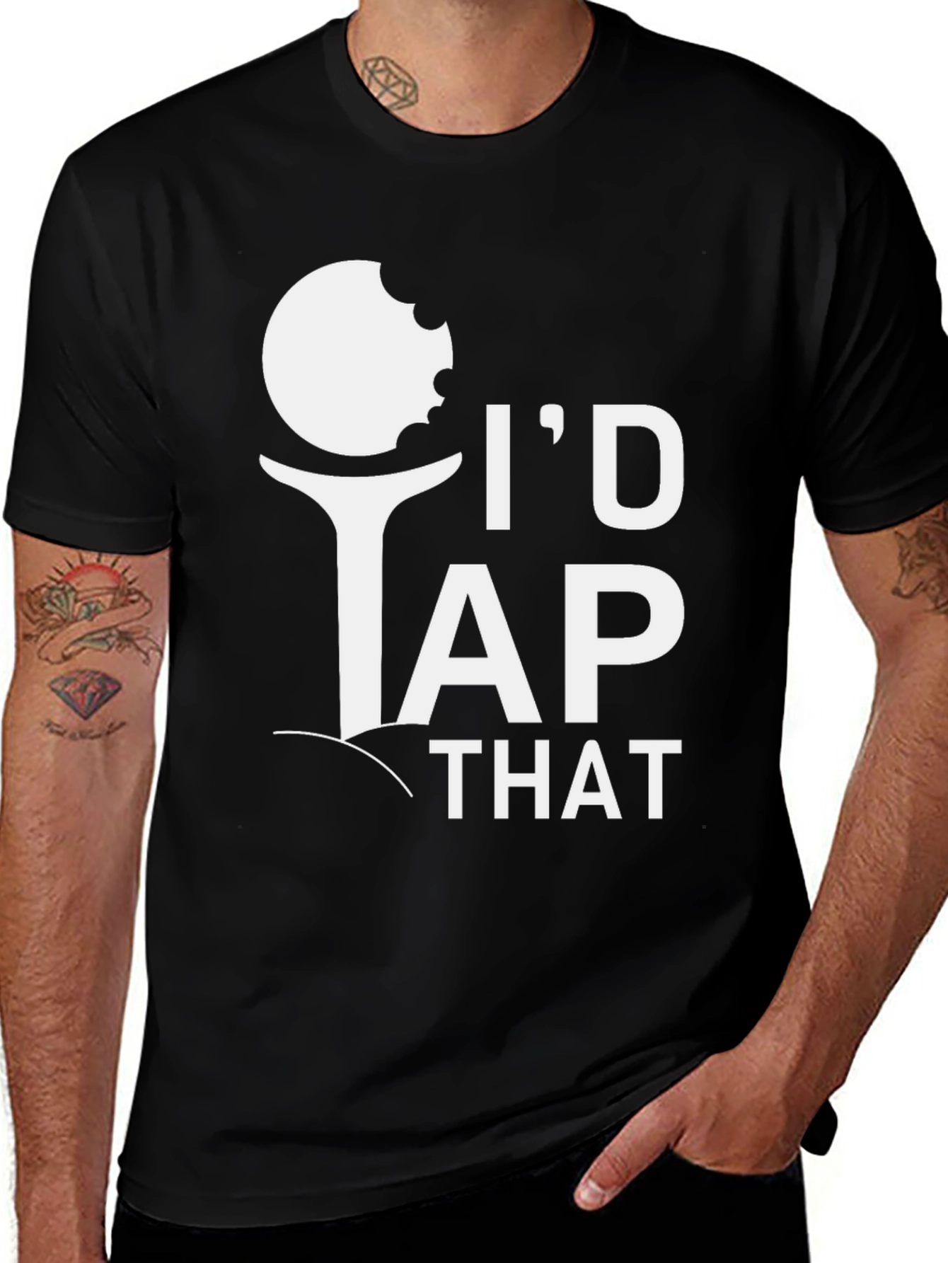 Variant 15 of I'd Tap That Golf Tee Shirt - Funny Golfing Apparel