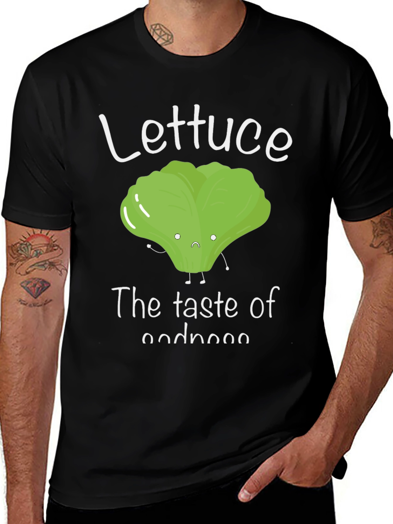Variant 18 of Lettuce 'The Taste of Goodness' Funny Graphic Tee