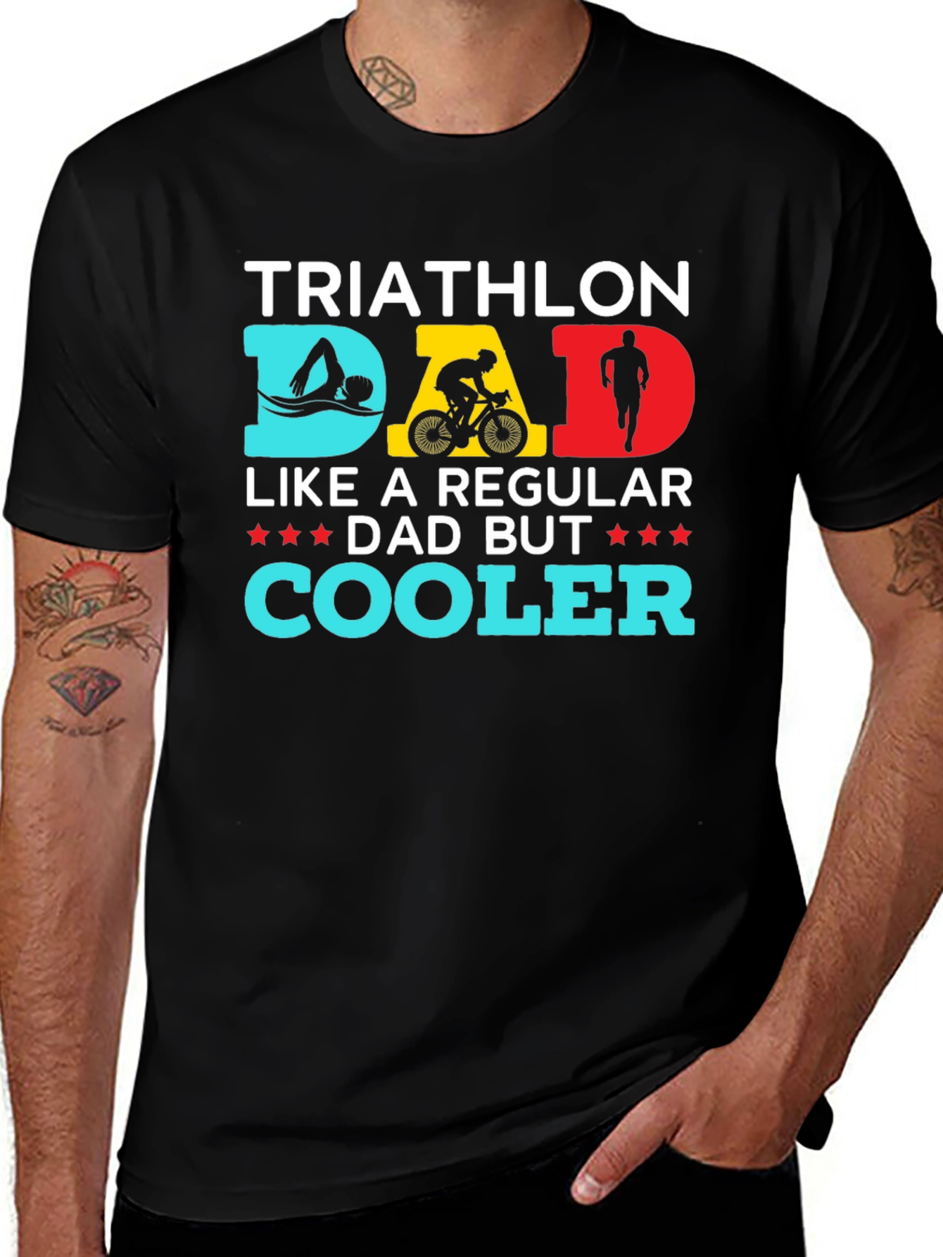 Variant 14 of Triathlon Dad T-Shirt - Cool Dad Gift