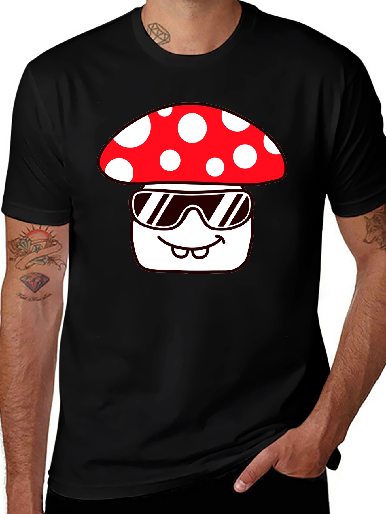 Variant 11 of Cool Mushroom Graphic Tee - Quirky Fun Design