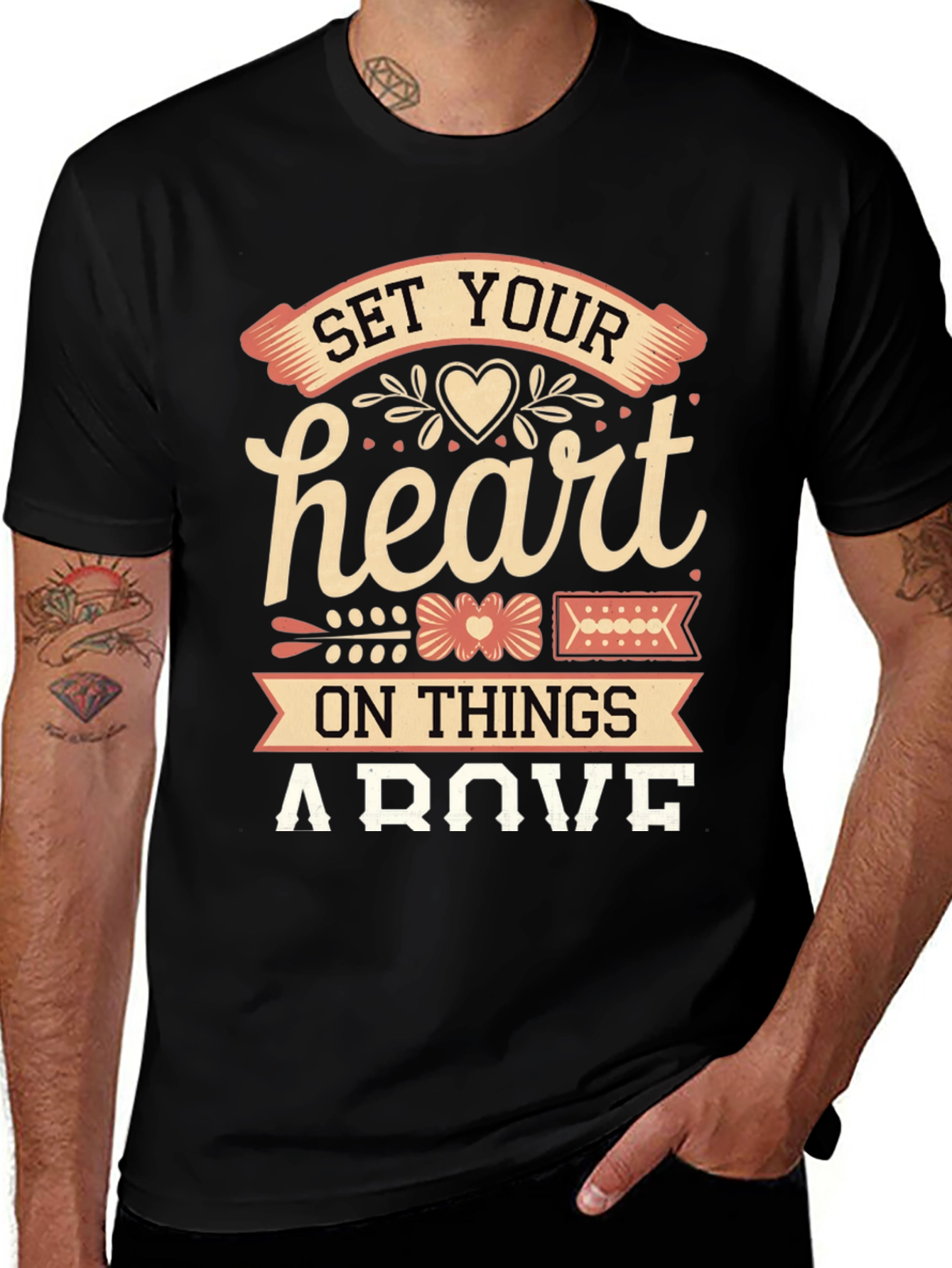 Variant 18 of Set Your Heart Above Graphic Tee