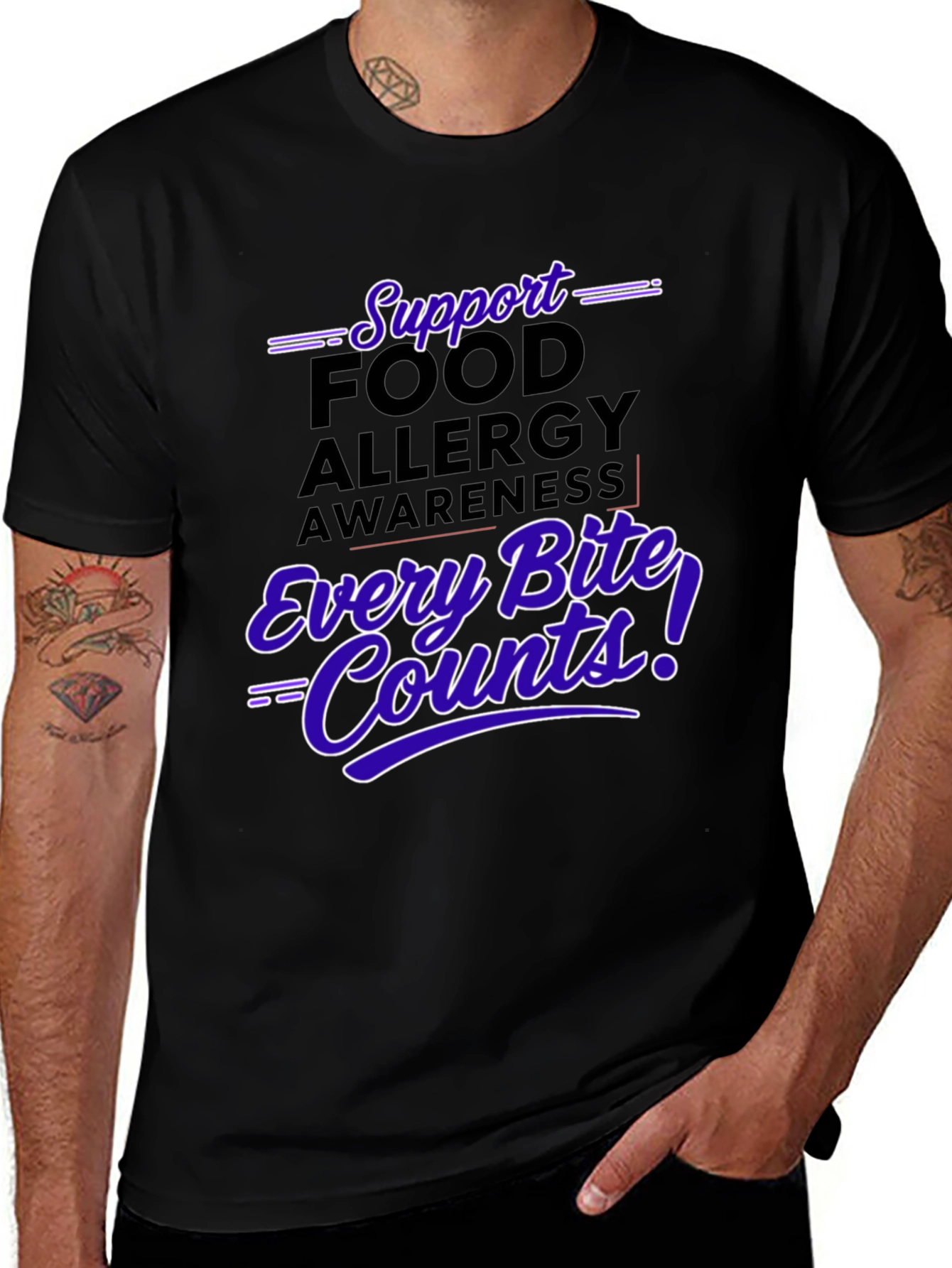 Food Allergy Awareness T-Shirt - Every Bite Counts