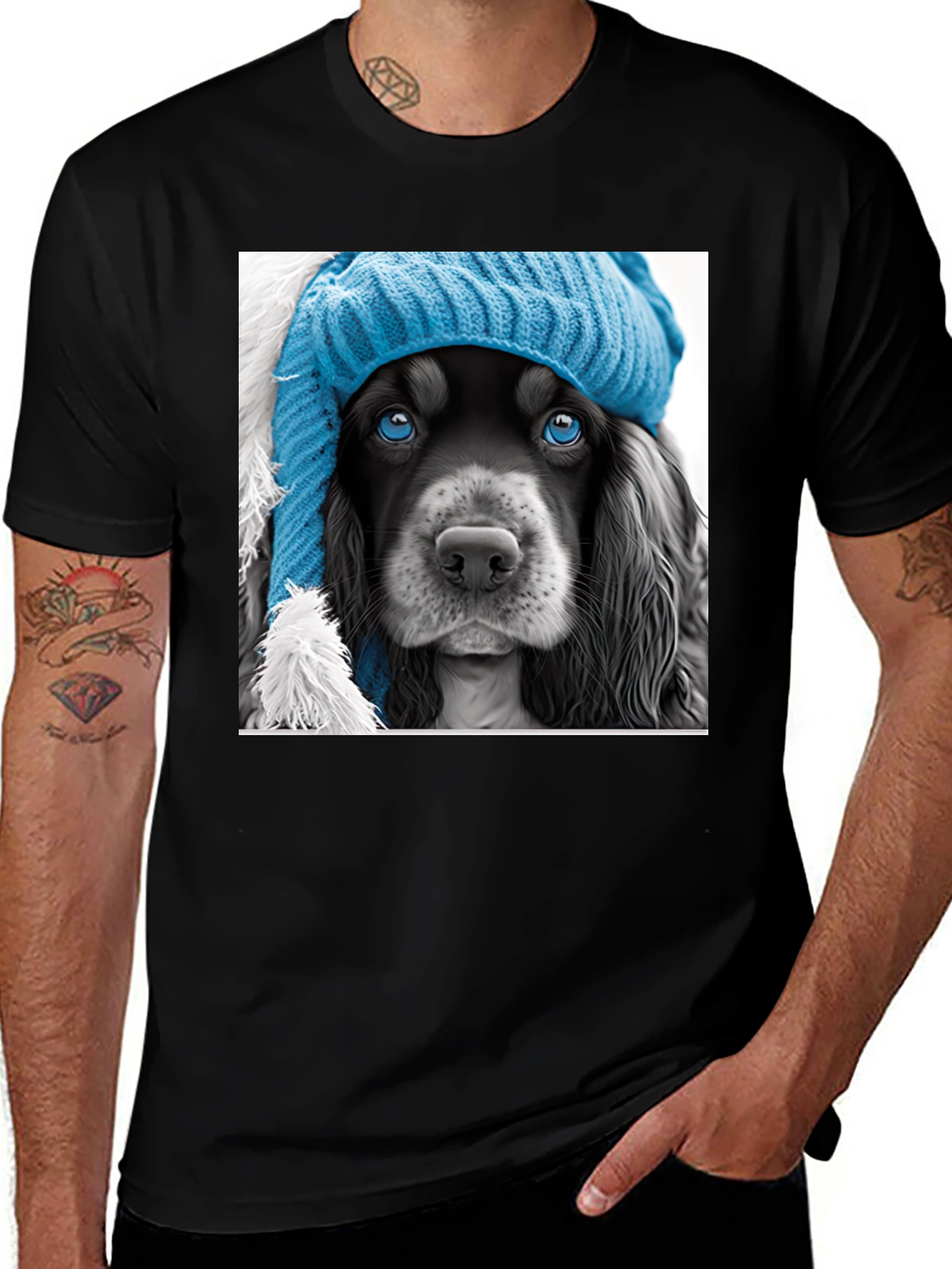 Variant 19 of Dog in a Hat Graphic Tee