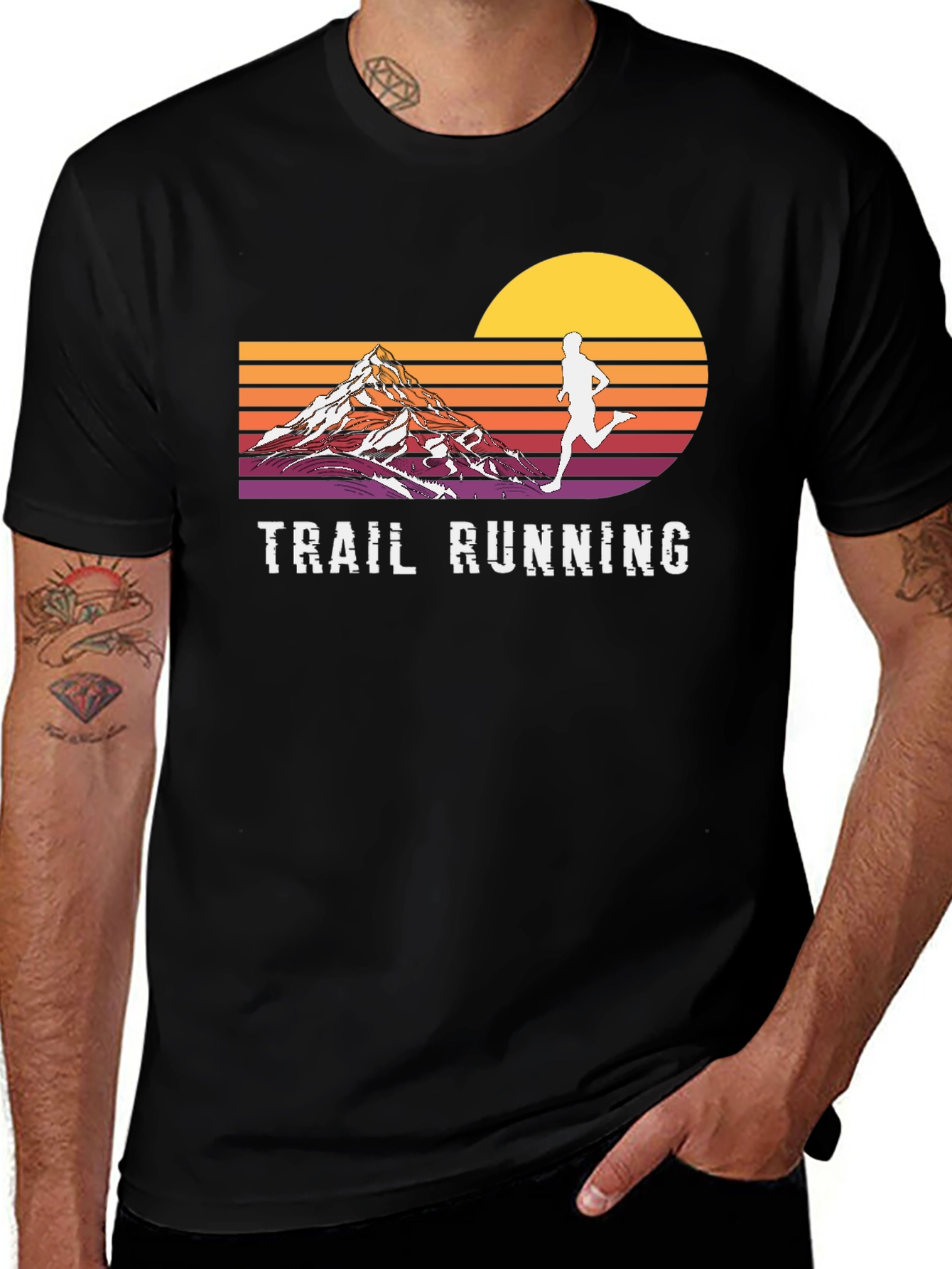 Variant 3 of Trail Running Graphic Tee - Adventure Awaits!