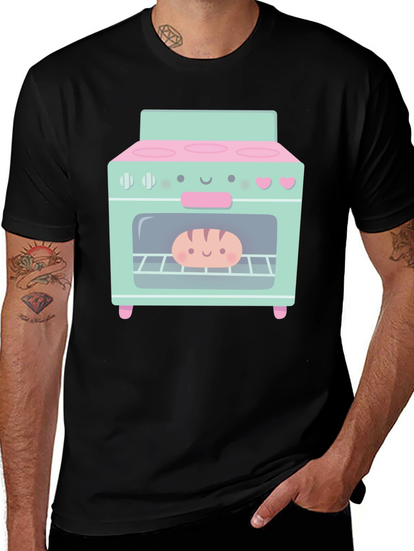 Variant 13 of Cute Cartoon Oven Graphic T-Shirt