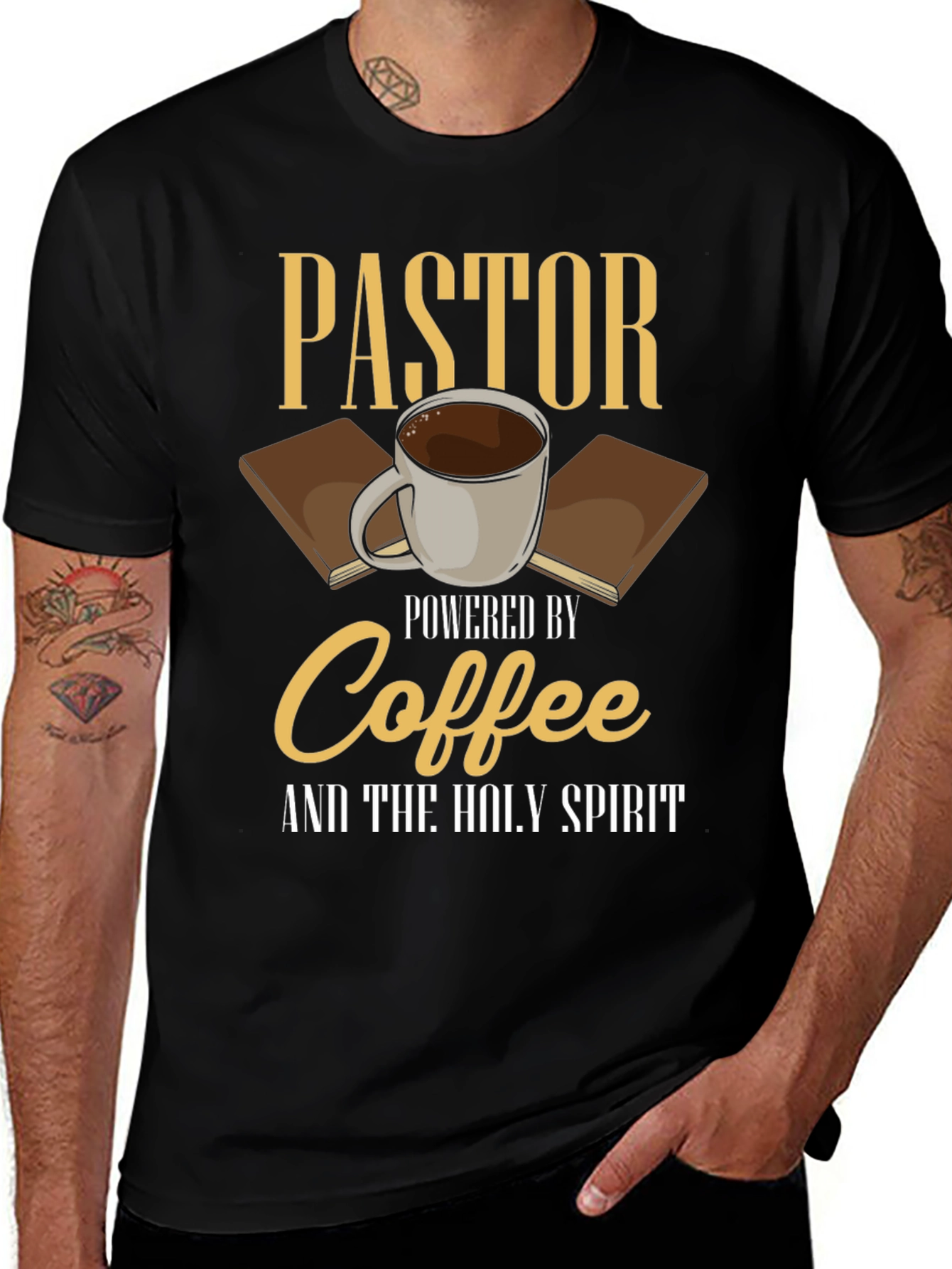 Variant 28 of Pastor Powered by Coffee T-Shirt