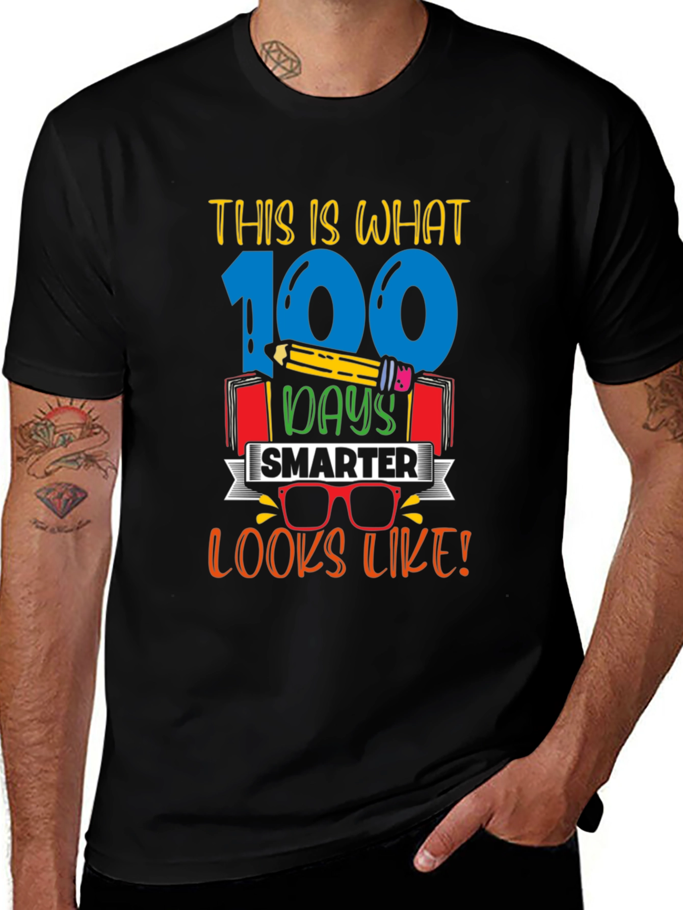100 Days Smarter T-Shirt - Teacher Student Celebration Tee