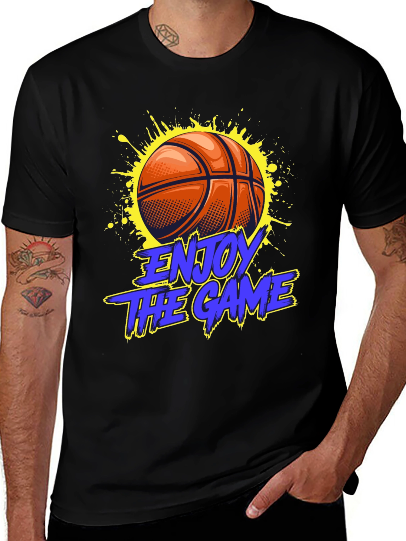 Variant 26 of Enjoy The Game Basketball Graphic Tee