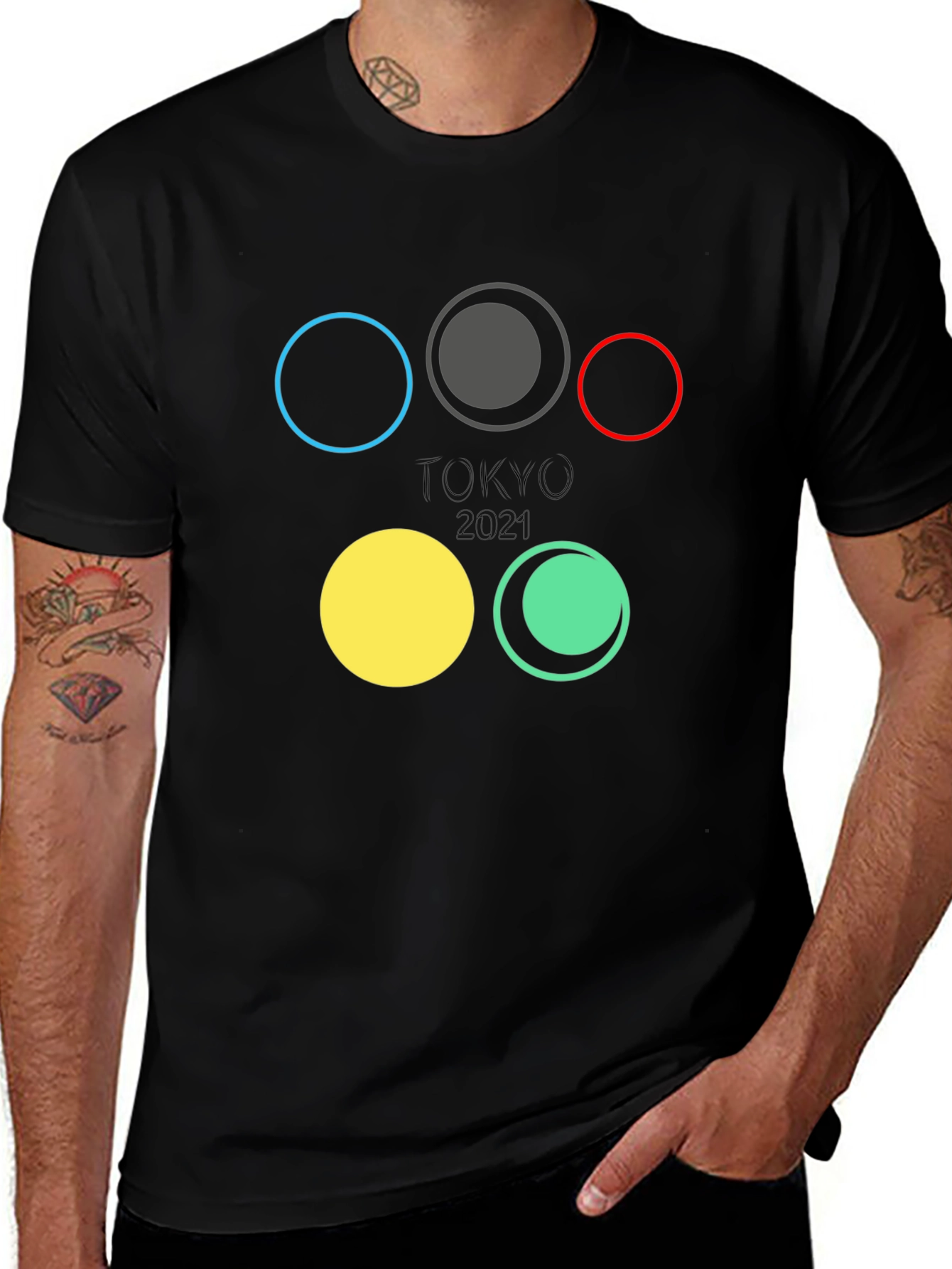 Tokyo 2021 Olympics Rings Graphic T-Shirt