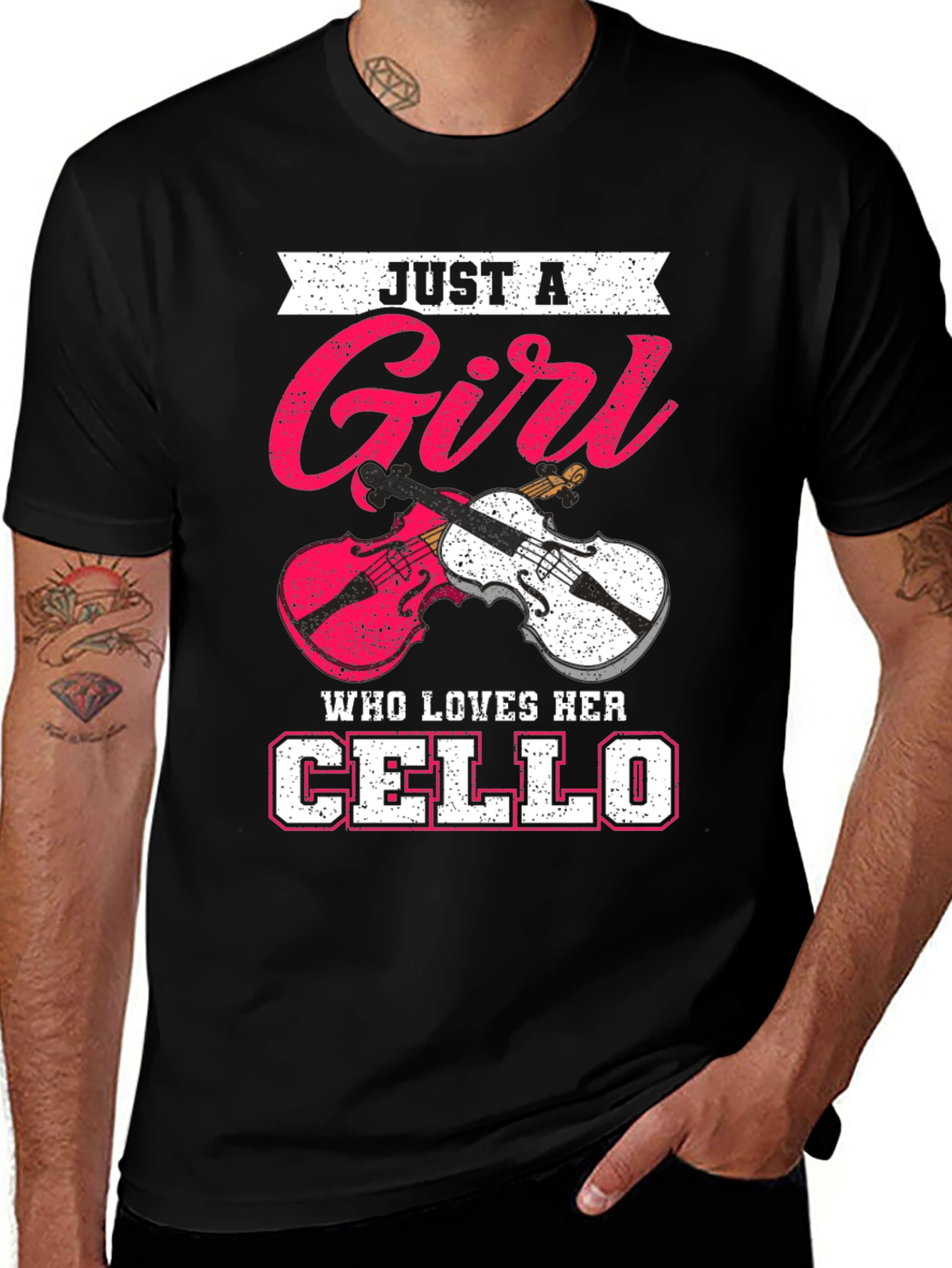 Variant 8 of Just a Girl Who Loves Her Cello T-Shirt