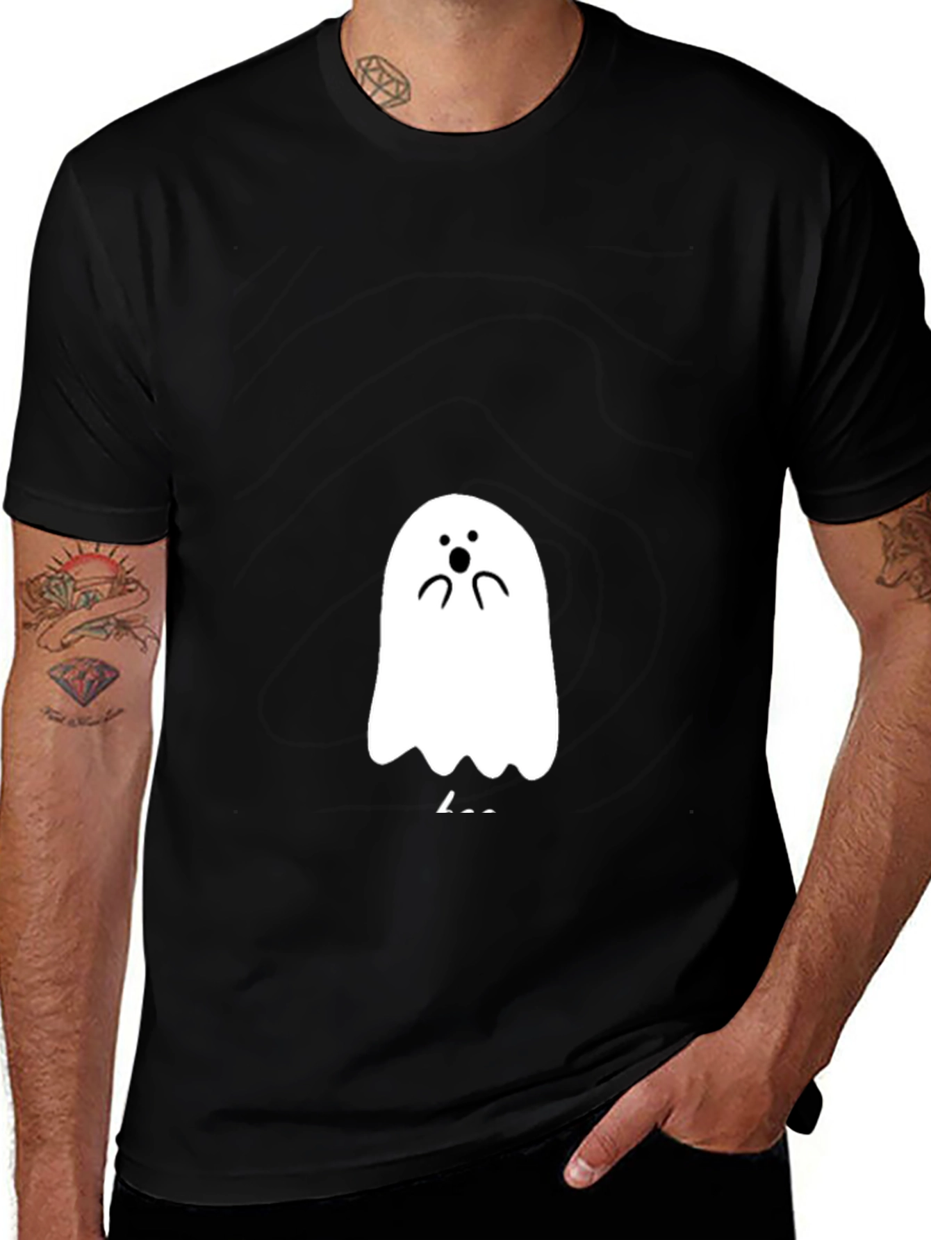 Variant 22 of Cute Ghost Graphic Tee - Halloween Shirt