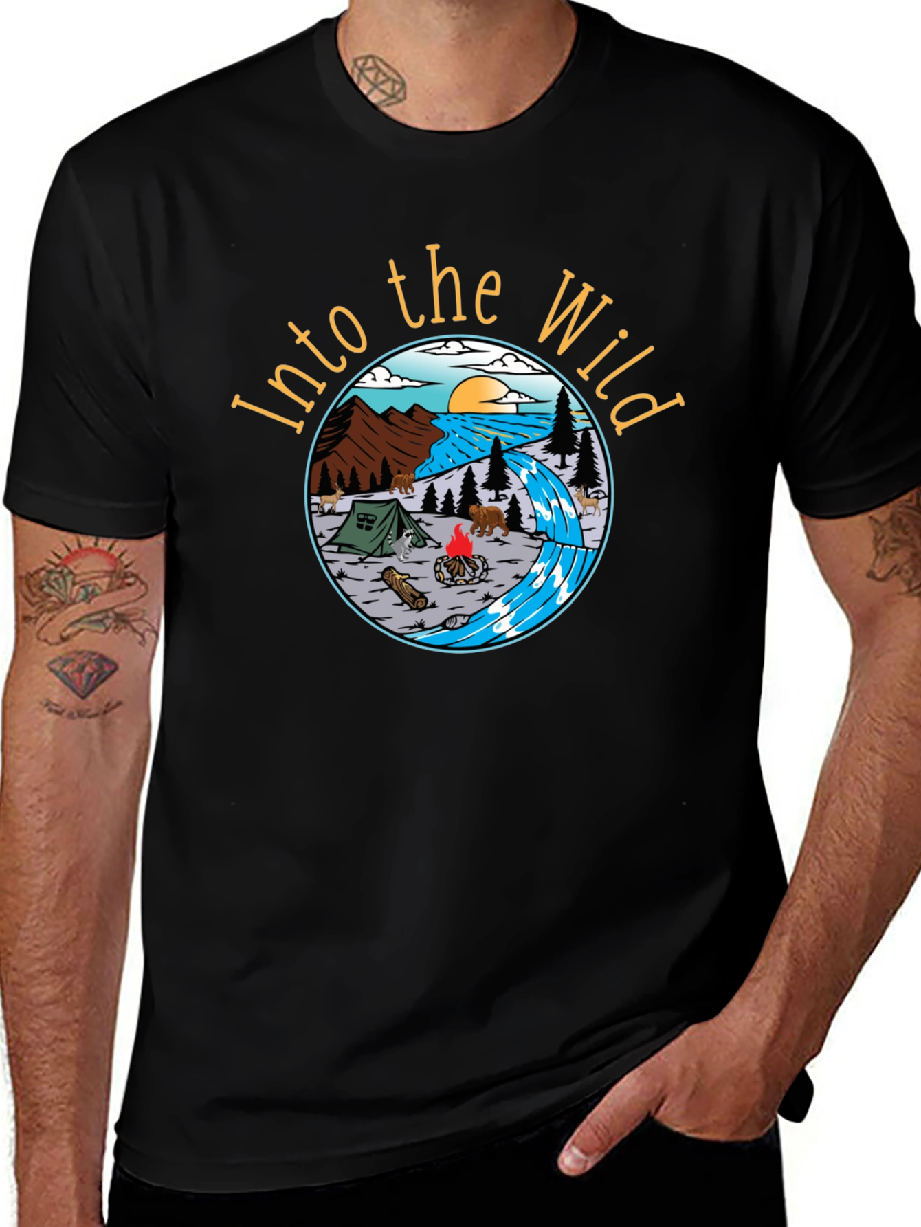 Variant 17 of Into The Wild Graphic T-Shirt - Adventure Tee