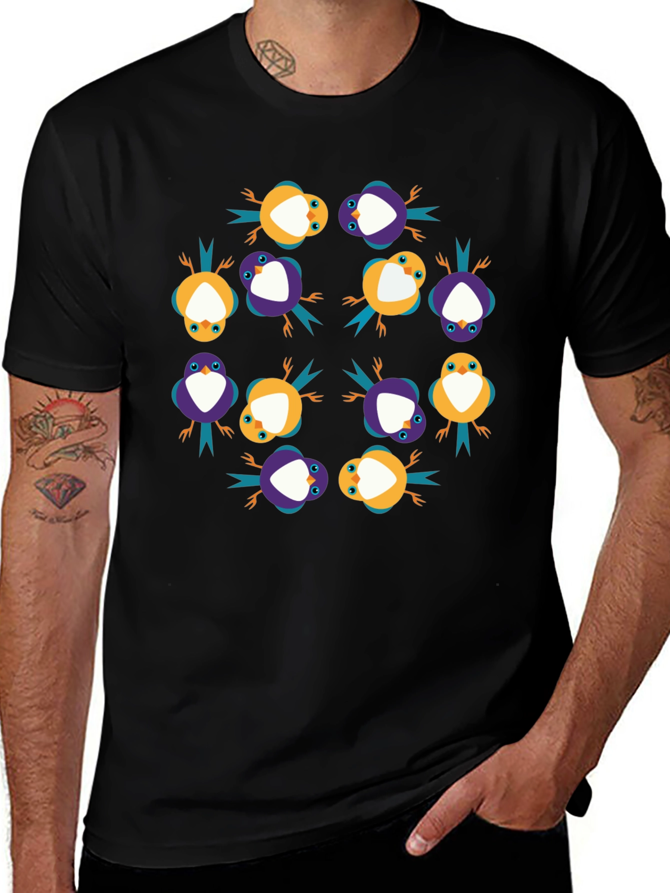 Variant 27 of Whimsical Bird Circle Tee