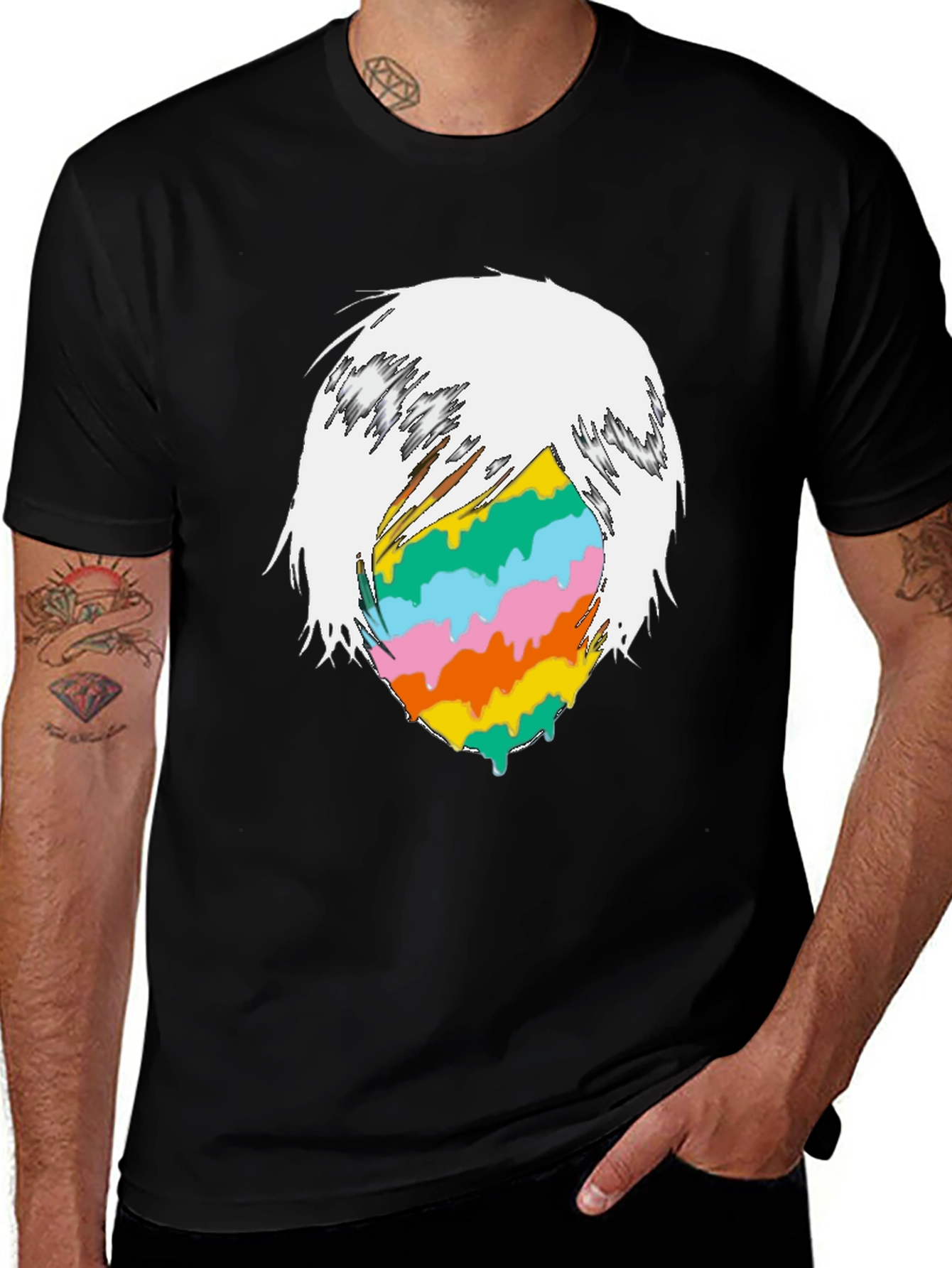 Variant 24 of Dripping Rainbow Graphic T-Shirt