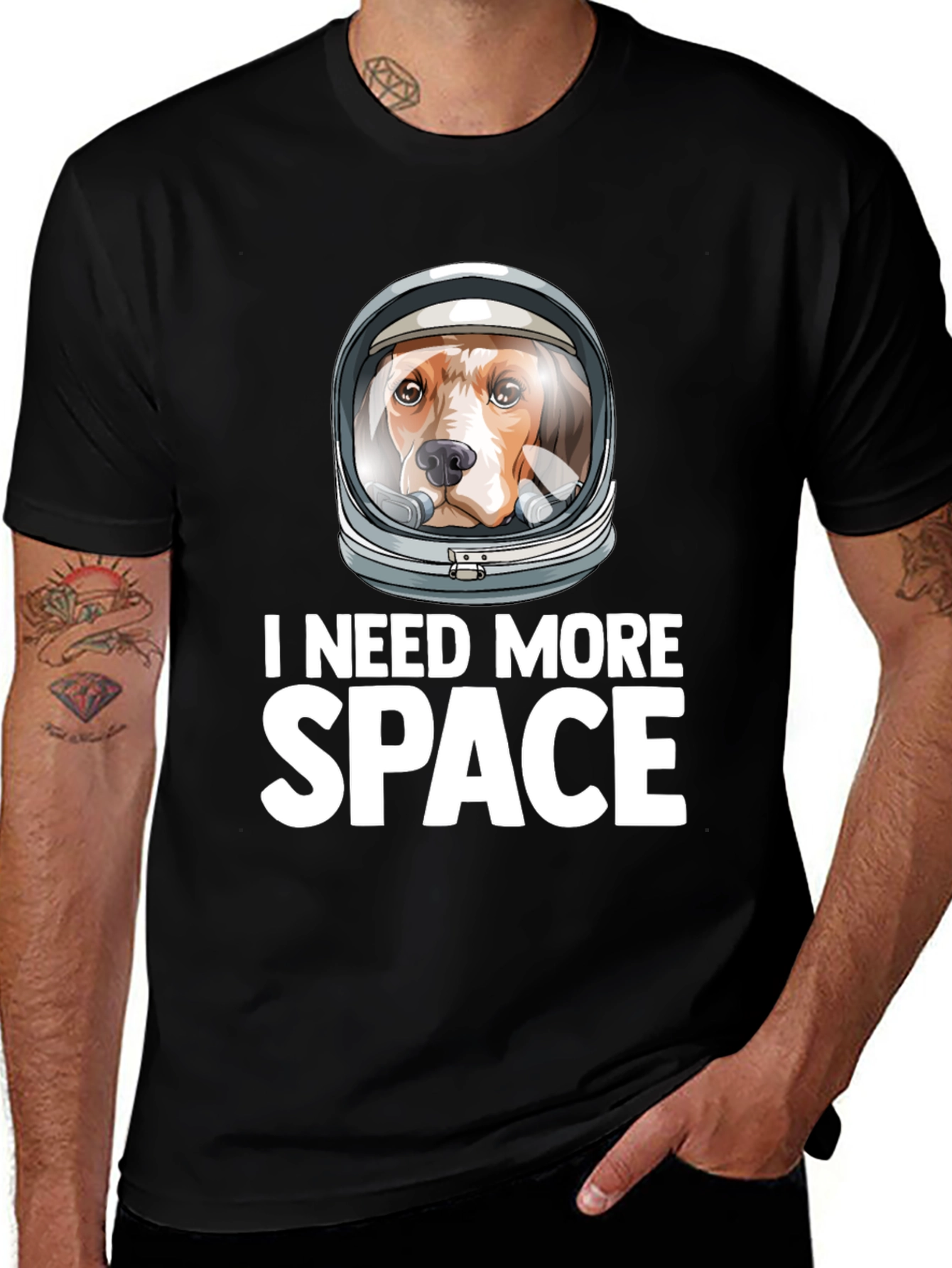 Variant 10 of Dog Astronaut T-Shirt - I Need More Space