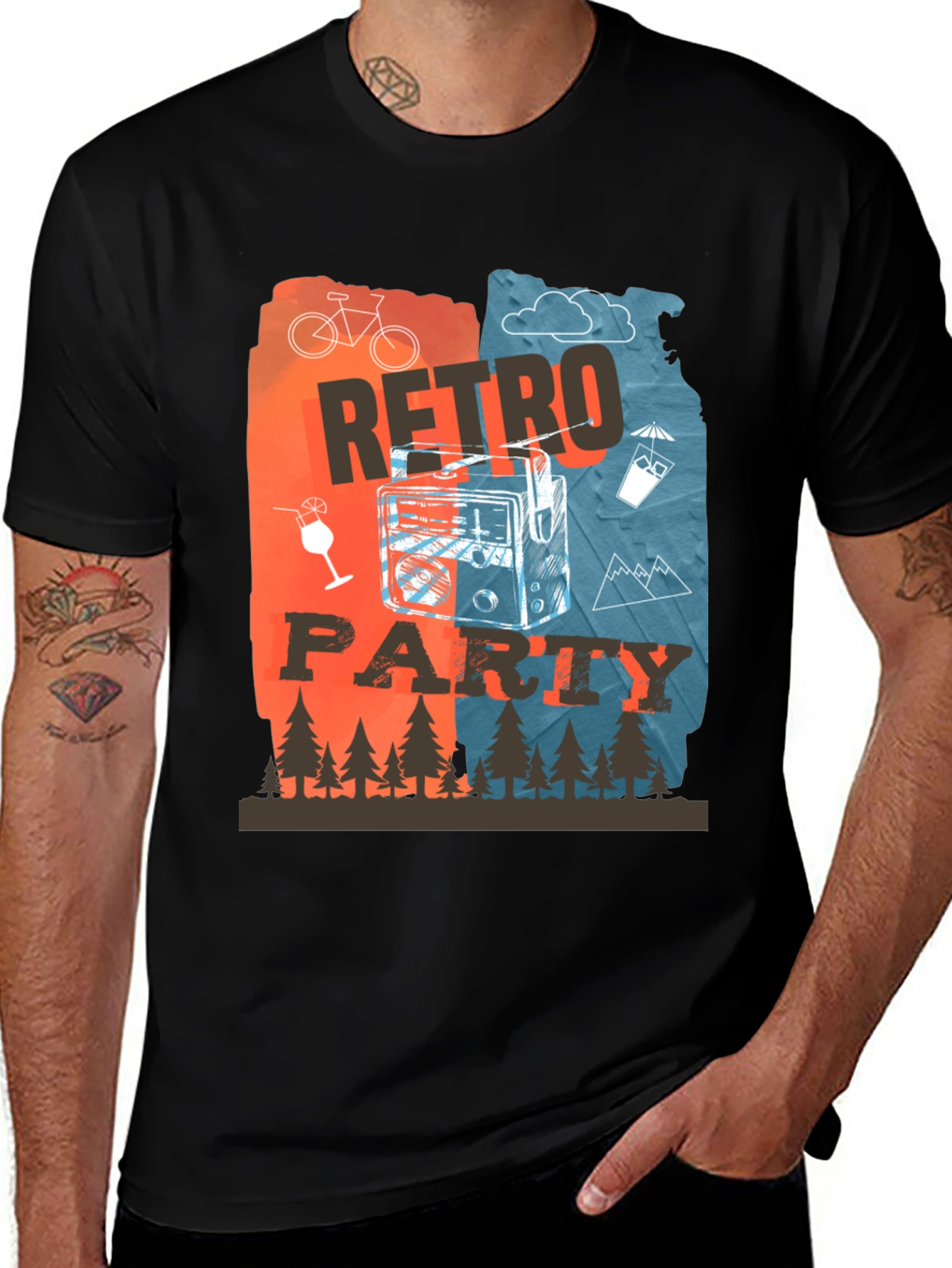 Variant 6 of Retro Party Graphic T-Shirt