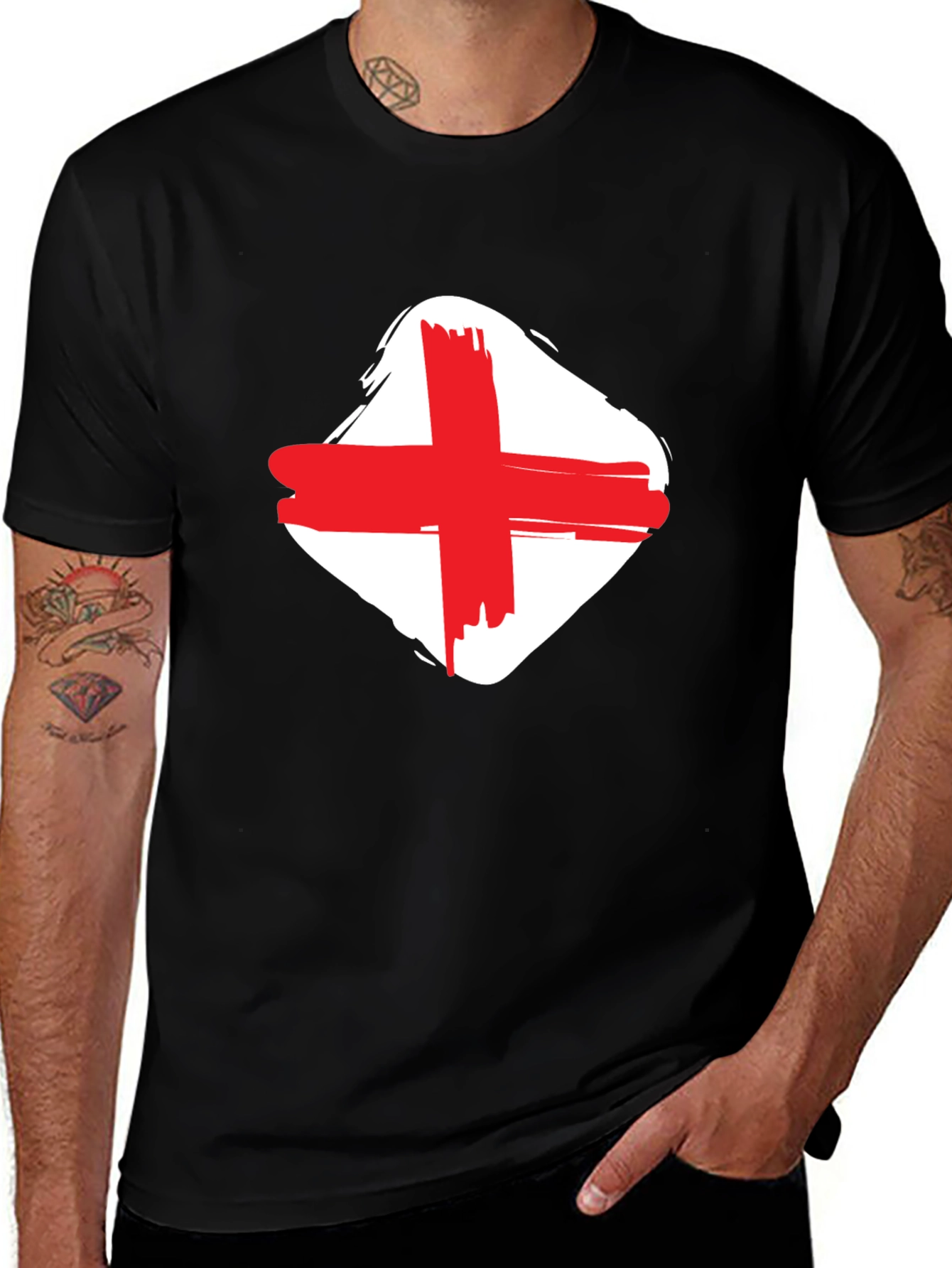 Variant 29 of England Flag Graphic T-Shirt - Casual Crew Neck Tee