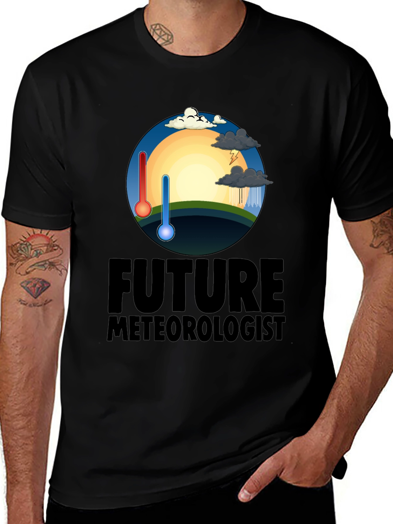 Variant 25 of Future Meteorologist Black T-Shirt