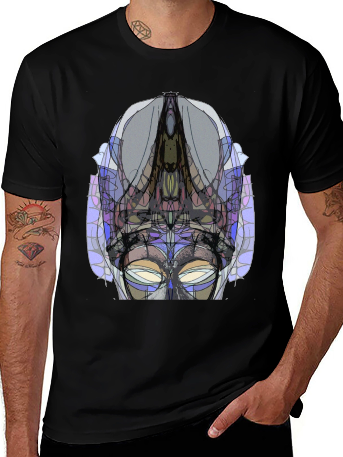 Variant 8 of Abstract Geometric Graphic Tee - Modern Art Shirt