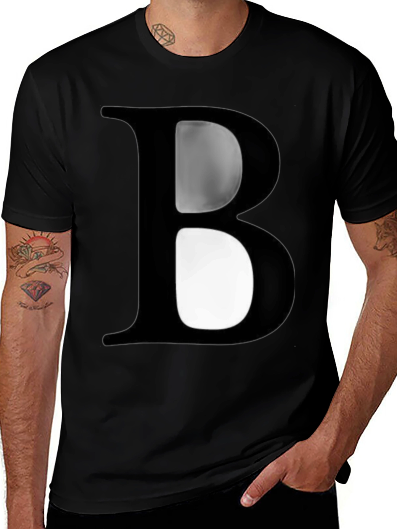 Variant 7 of Bold "B" Graphic T-Shirt - Stylish Casual Wear